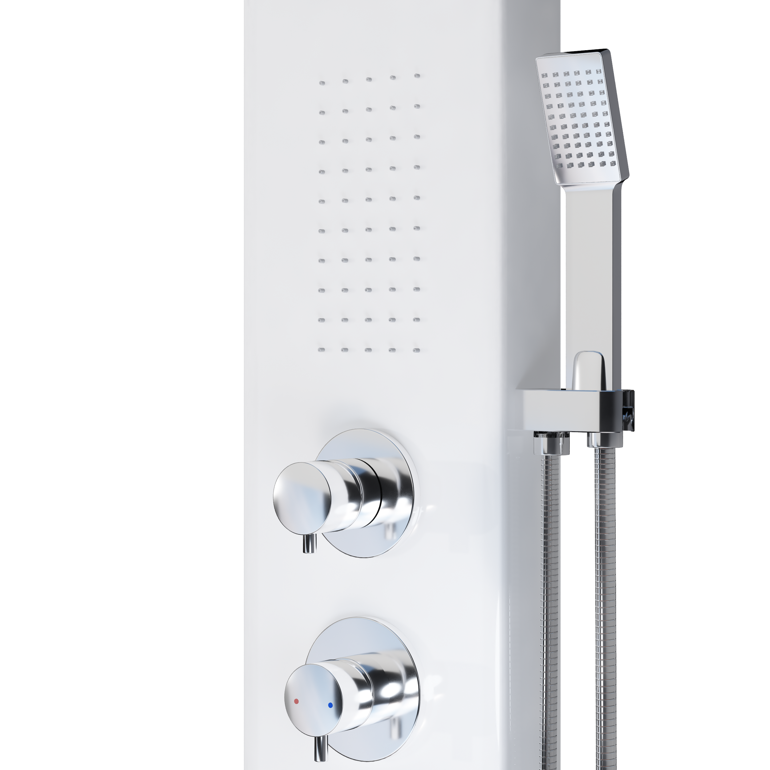 Columna de ducha hidromasaje monomando SENSEA Caloa 2 blanco - 8
