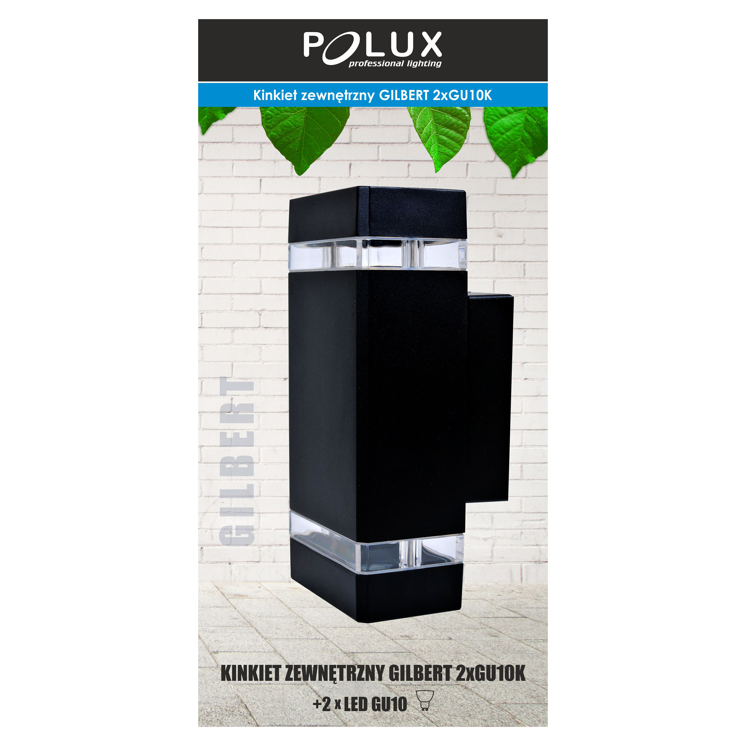 Kinkiet zewnętrzny Gilbert IP44 czarny GU10 Polux - 9