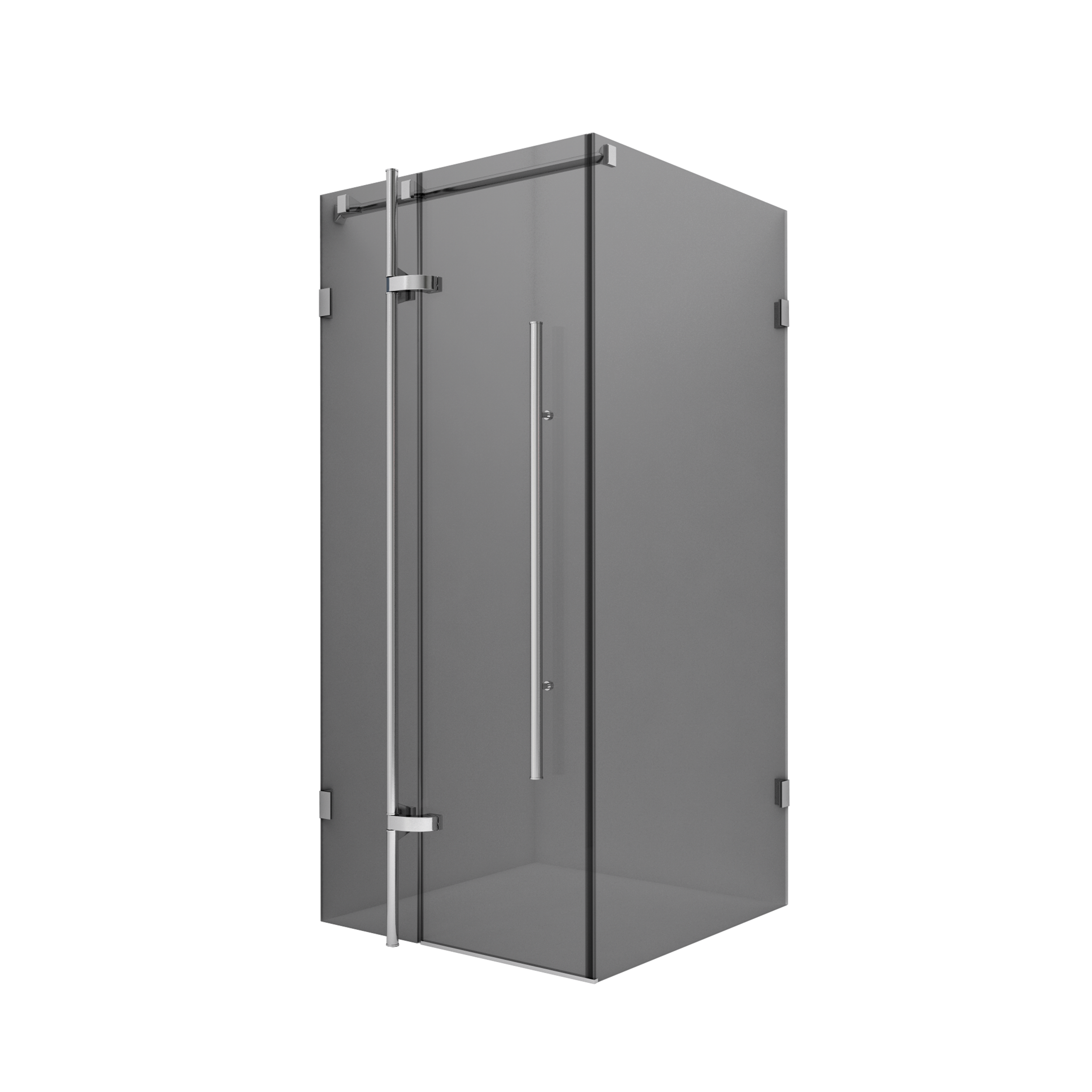 Kabina prysznicowa kwadratowa Ferra 80 x 80 x 190 cm chrom szkło grafitowe Wellneo