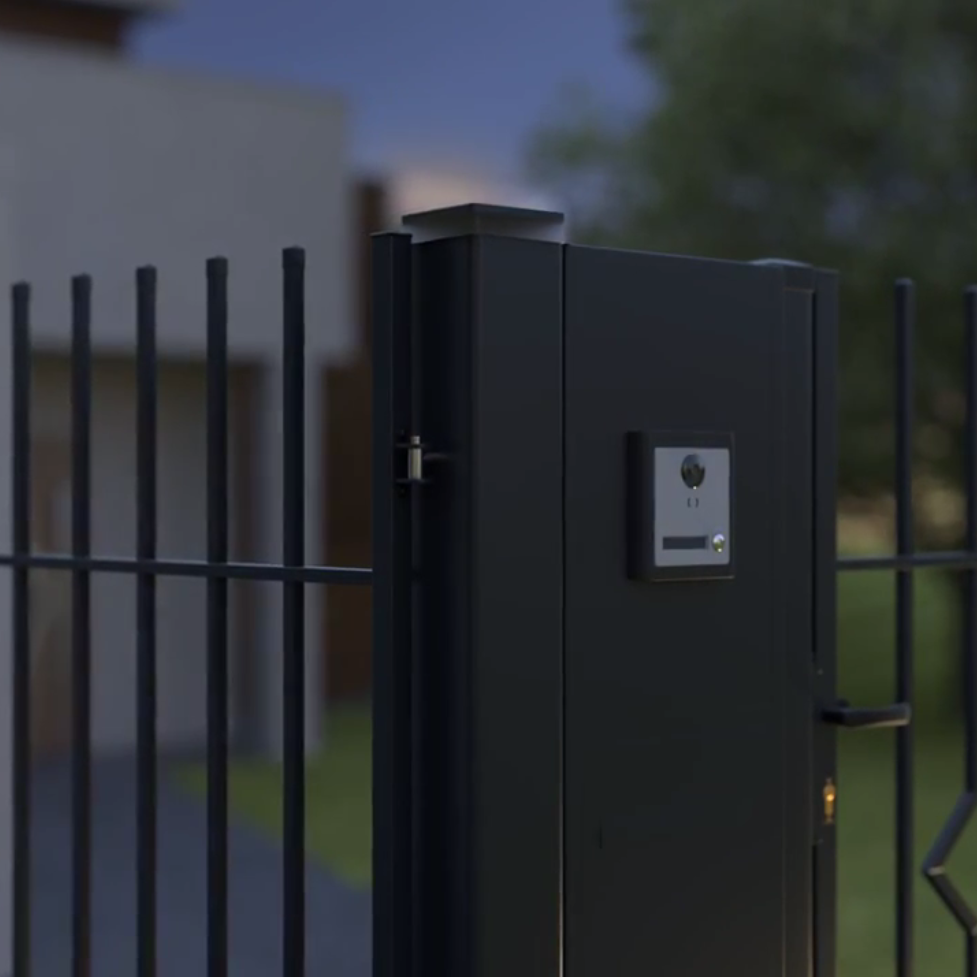 Słupek bramowy z lampą LED 10x10x220 cm antracytowy Polargos - 2