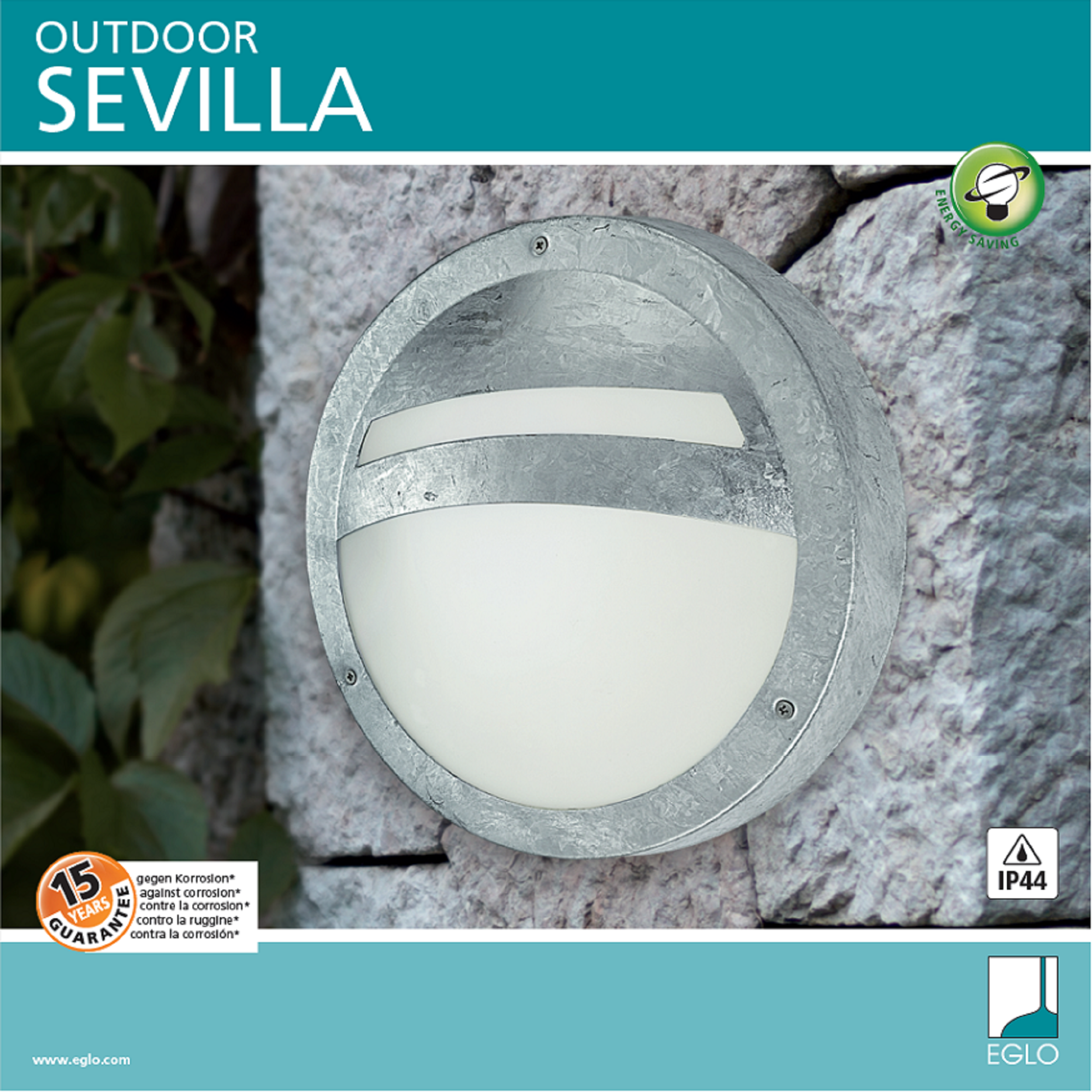 Applique moderno da esterno Sevilla grigio IP44 E27 EGLO - 4