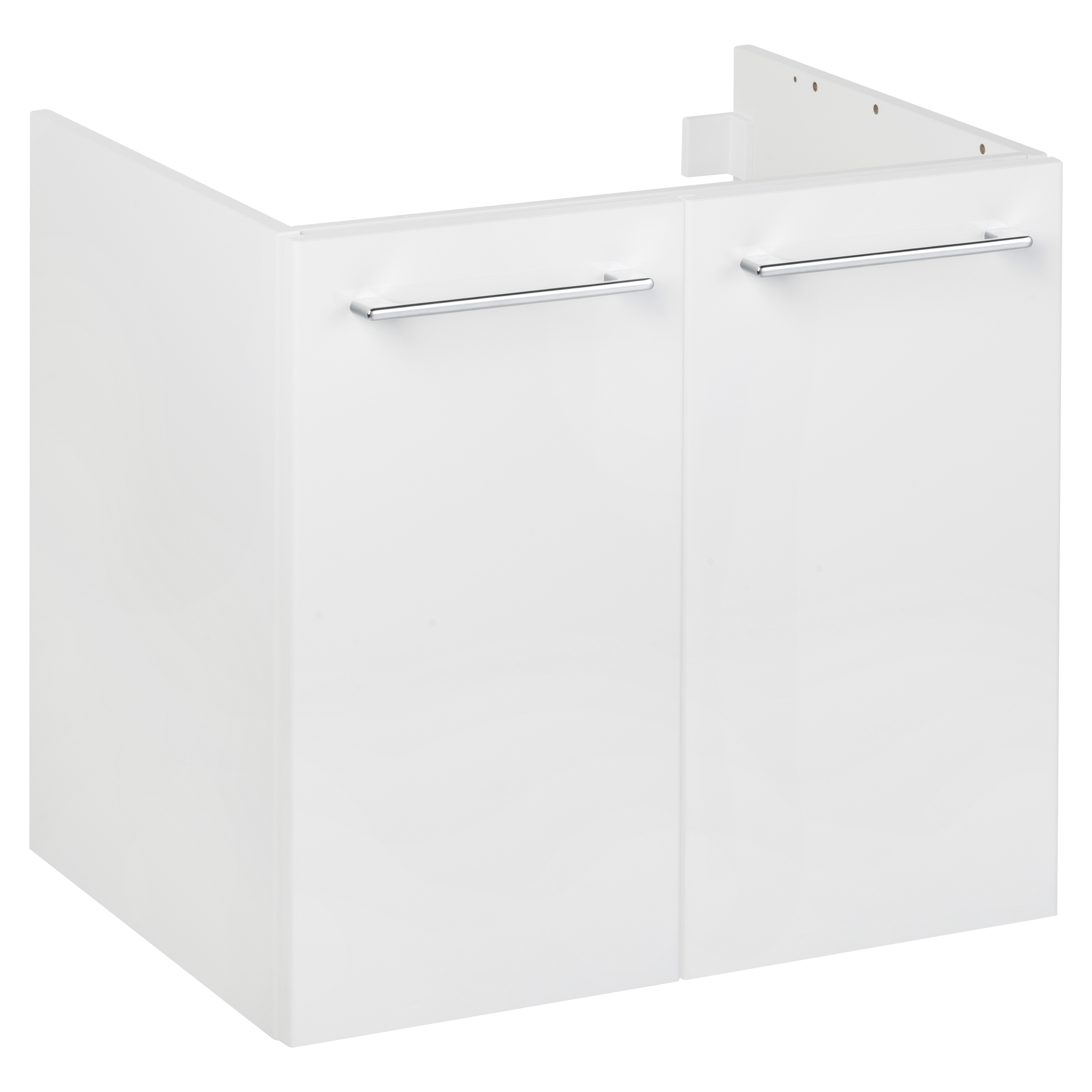 Mobile da bagno sospeso sotto lavabo L 60 x H 57.7 x P 46 cm bianco laminato lucido, 2 ante SENSEA Remix - 13