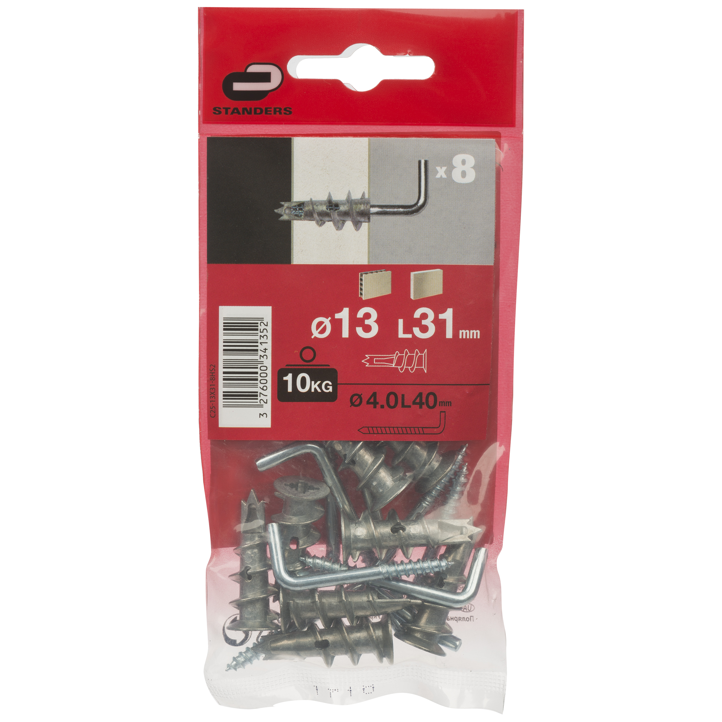 Surtido de 8 tacos de acero para placa de yeso - 2