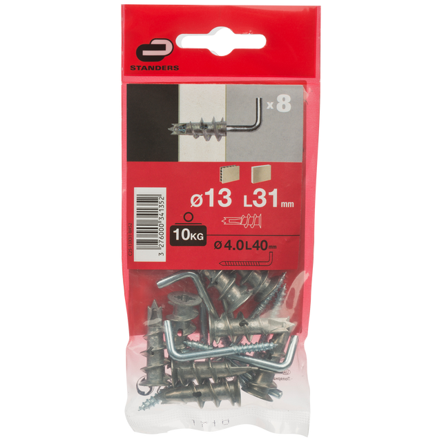 Kołek do GK Driva 4.5 x 35 mm hak 8 szt. Standers