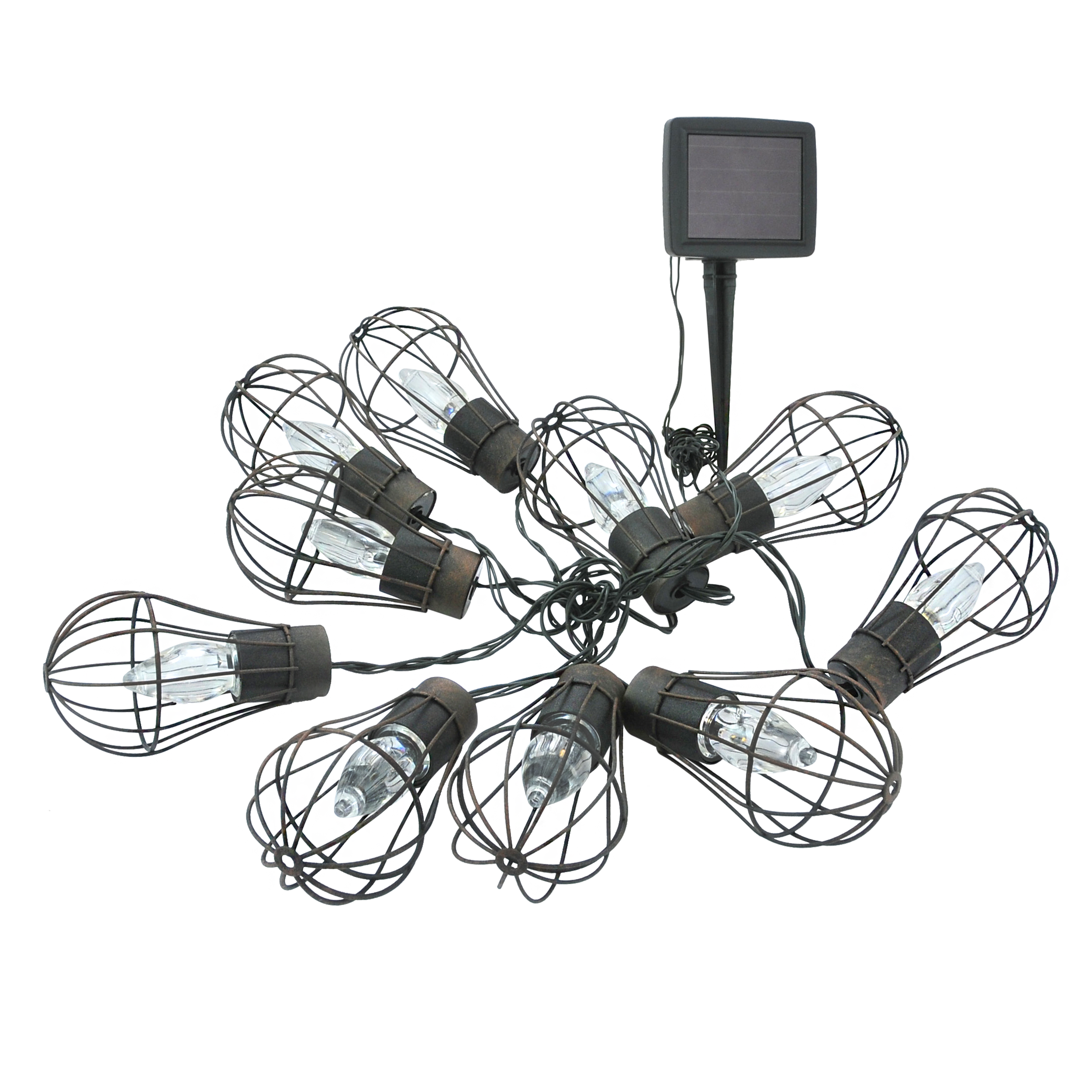 Girlanda solarna Lofcik5 10xLED IP44 2 m czarn aPolux