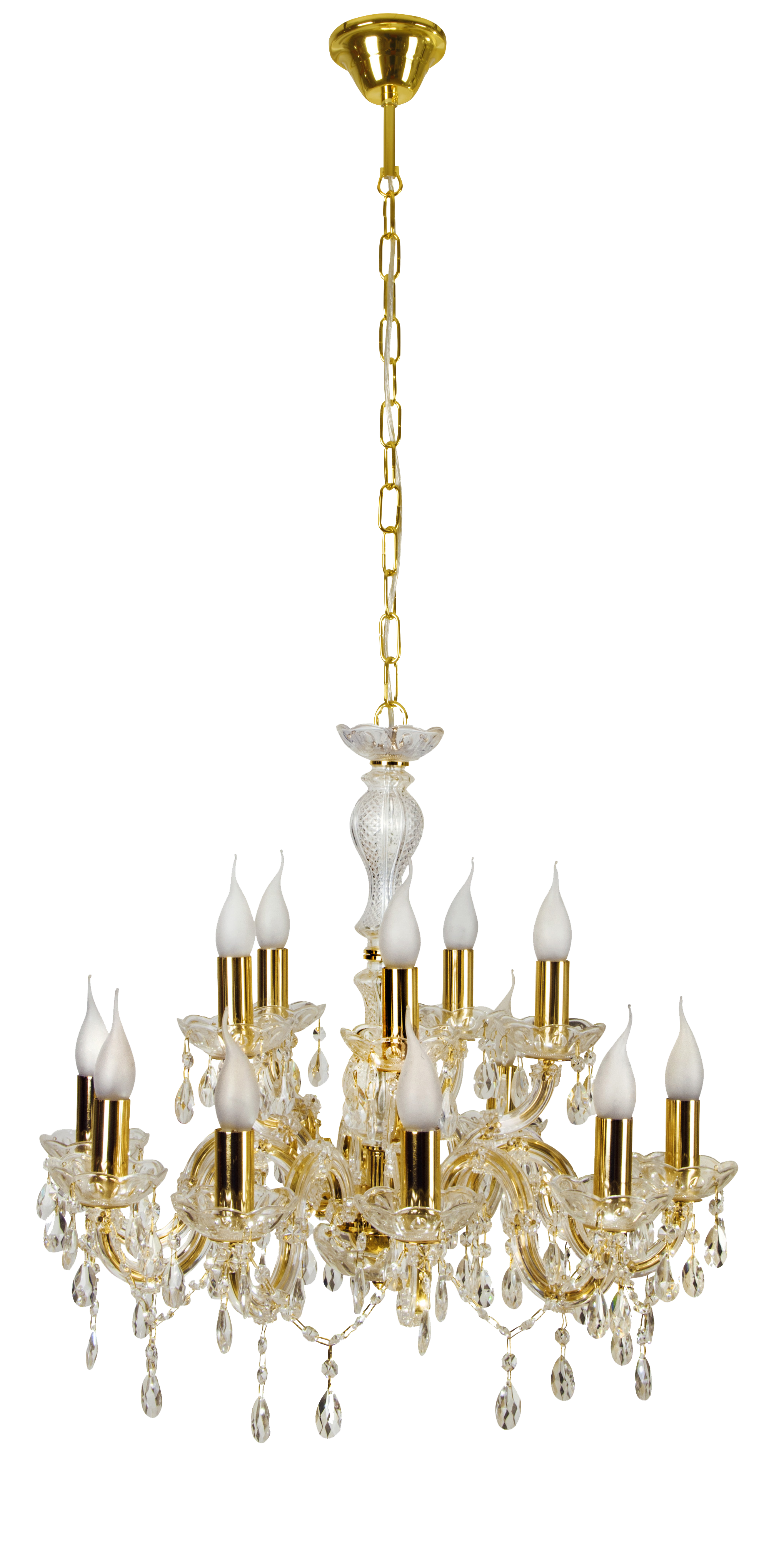 Żyrandol Maria Teresa złoty 12 x E14 Candellux