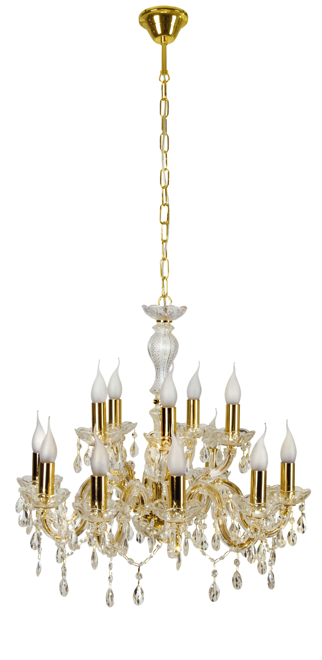 Żyrandol Maria Teresa złoty 12 x E14 Candellux