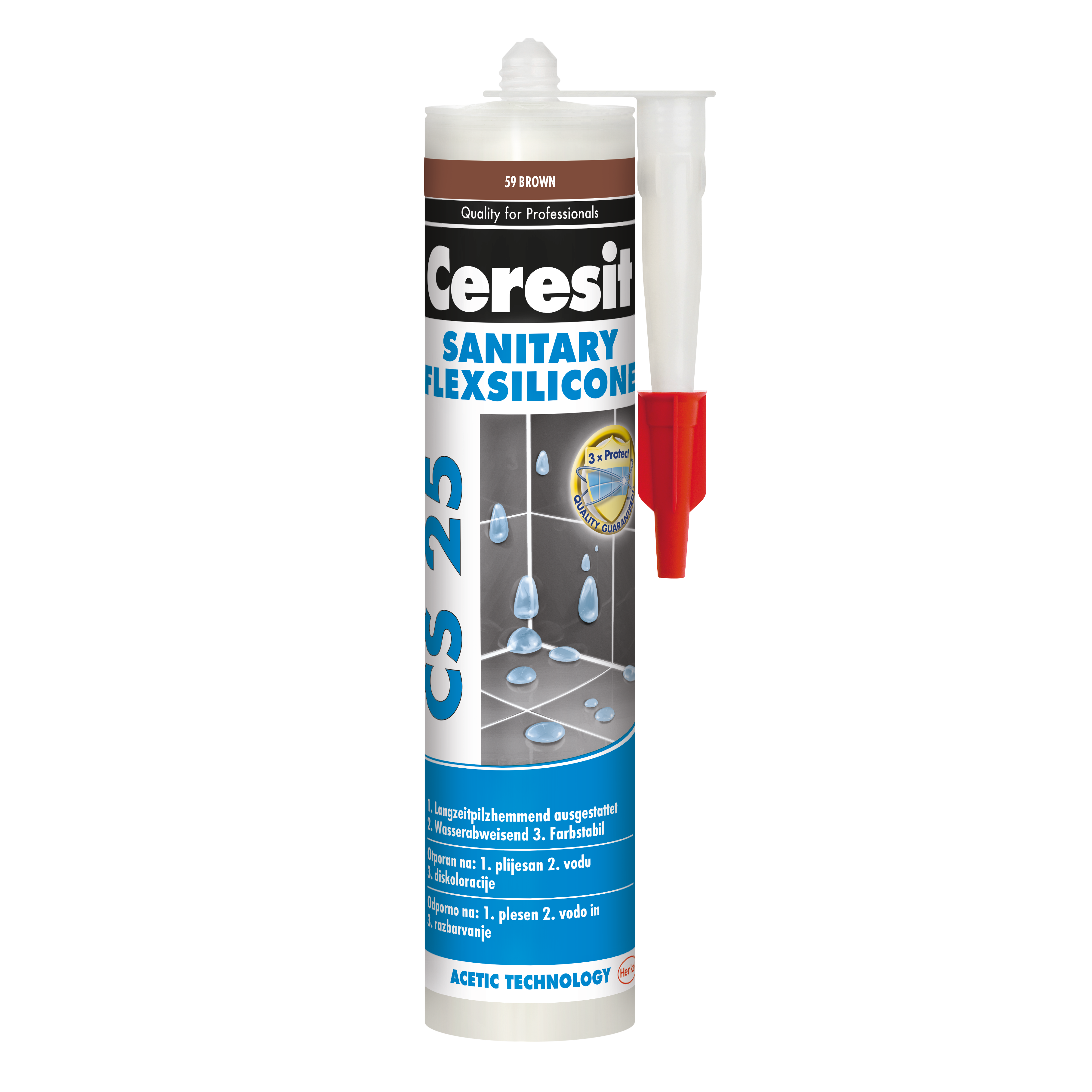 Silikon sanitarny  CS-25 280 ml brązowy Ceresit - 2