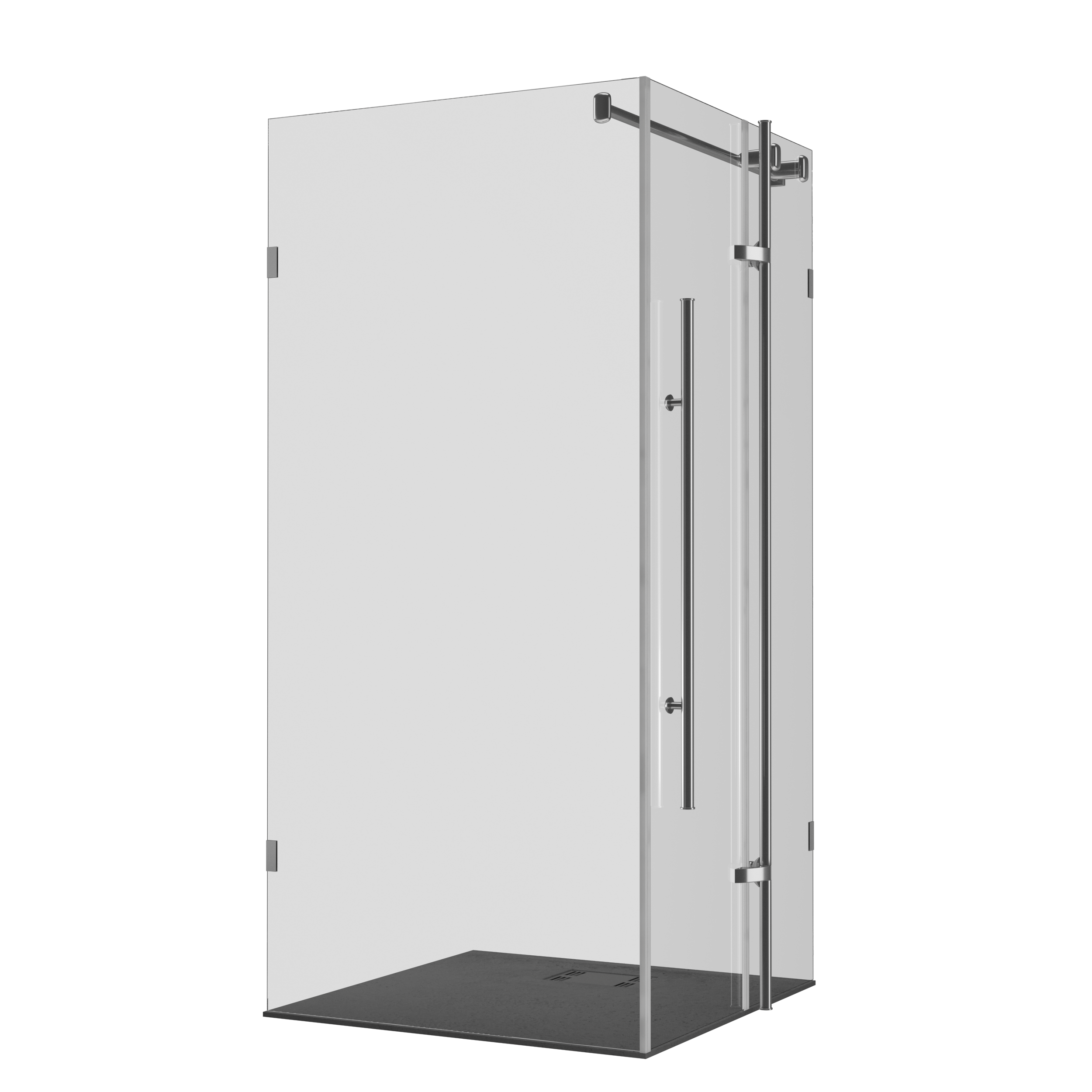 Kabina prysznicowa kwadratowa Ferra 90 x 90 x 190 cm chrom szkło grafitowe Wellneo - 6