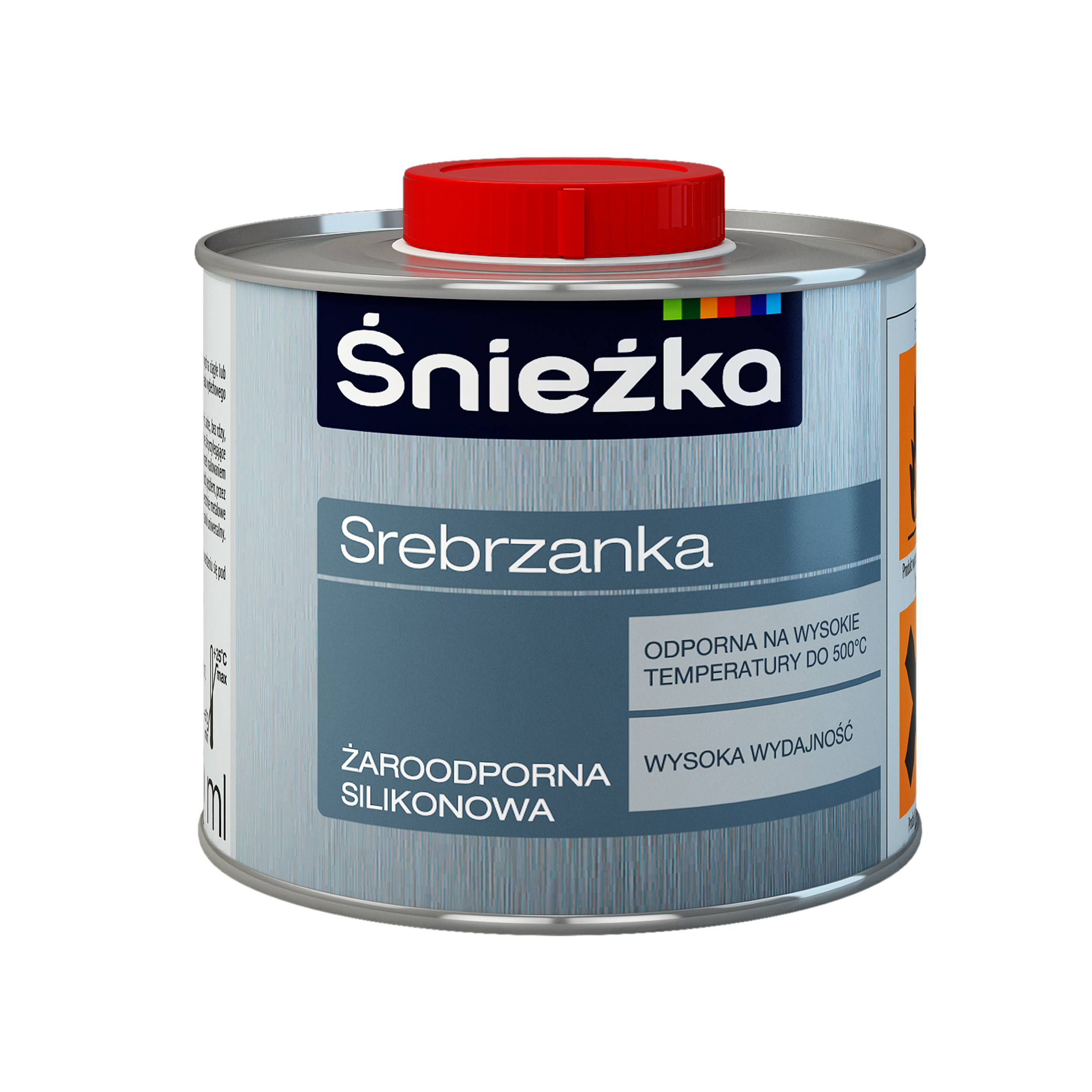 Emalia SREBRZANKA 0.5 l Żaroodporna Silikonowa ŚNIEŻKA