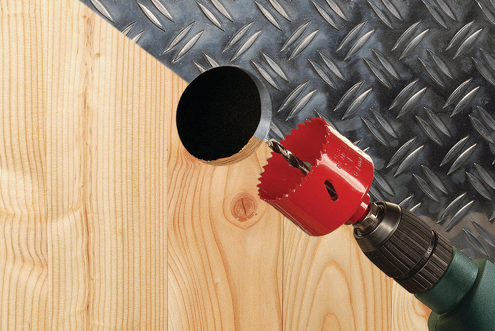 Sierra de corona WOLFCRAFT de 92 mm de diámetro 6 caras - 2