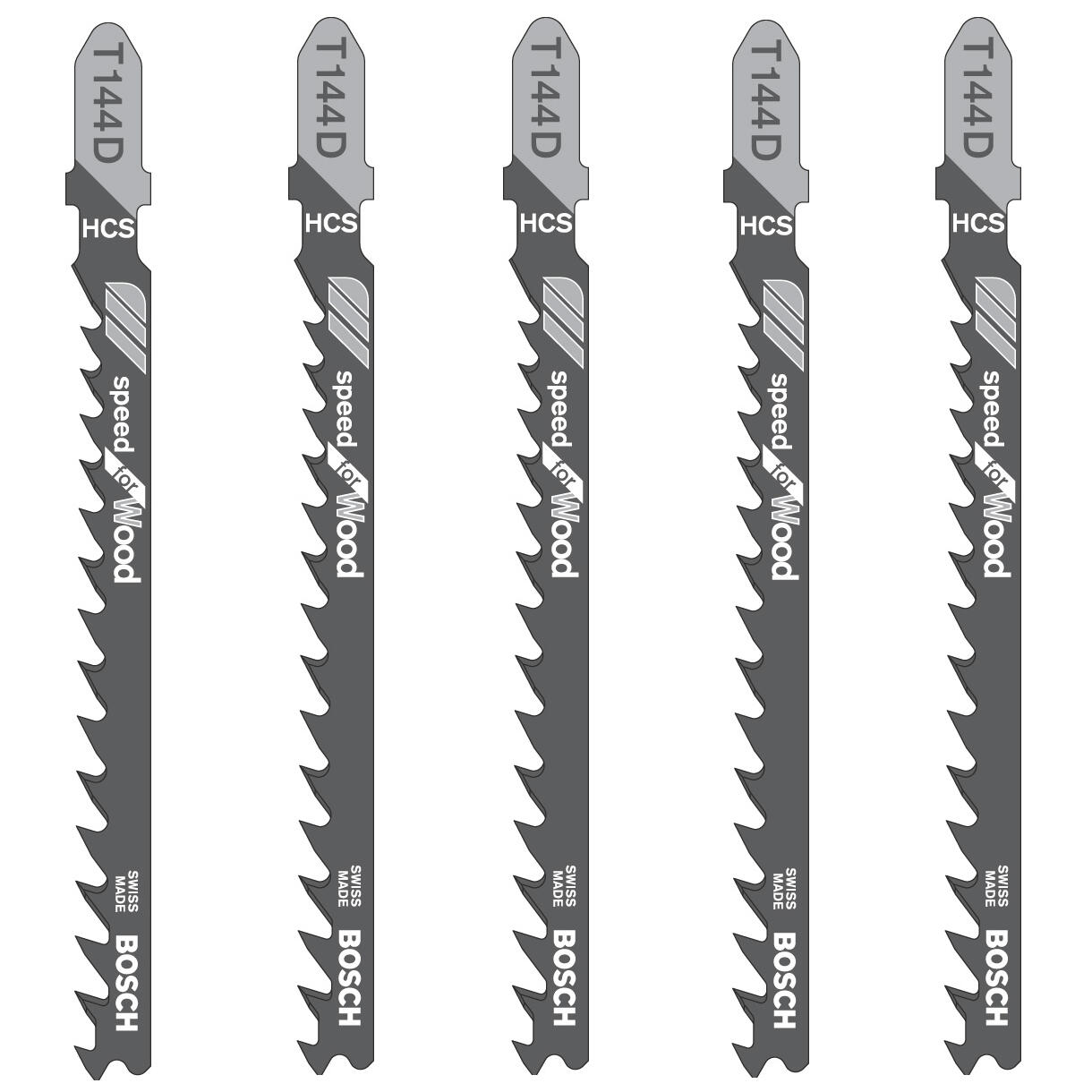 Brzeszczot do wyrzynarki T do drewna 5 - 50 mm Speed for wood T144D 5 szt. BOSCH