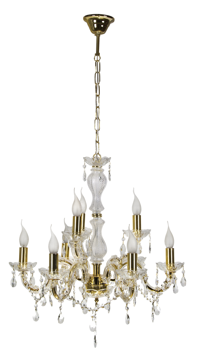 Żyrandol Maria Teresa złoty 8 x E14 Candellux