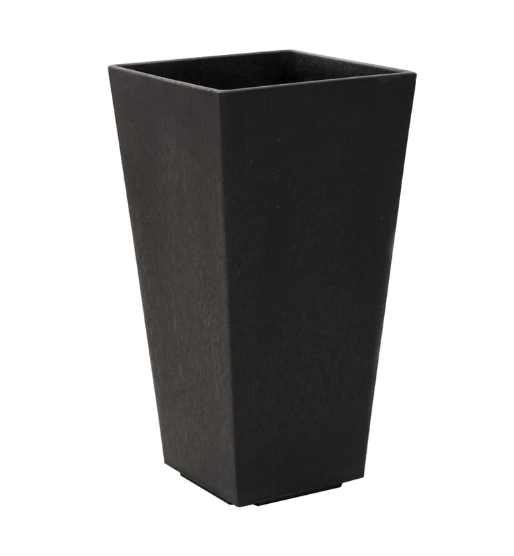 Donica wysoka Sonata 36x36 cm czarna gumowa Tierra Verde