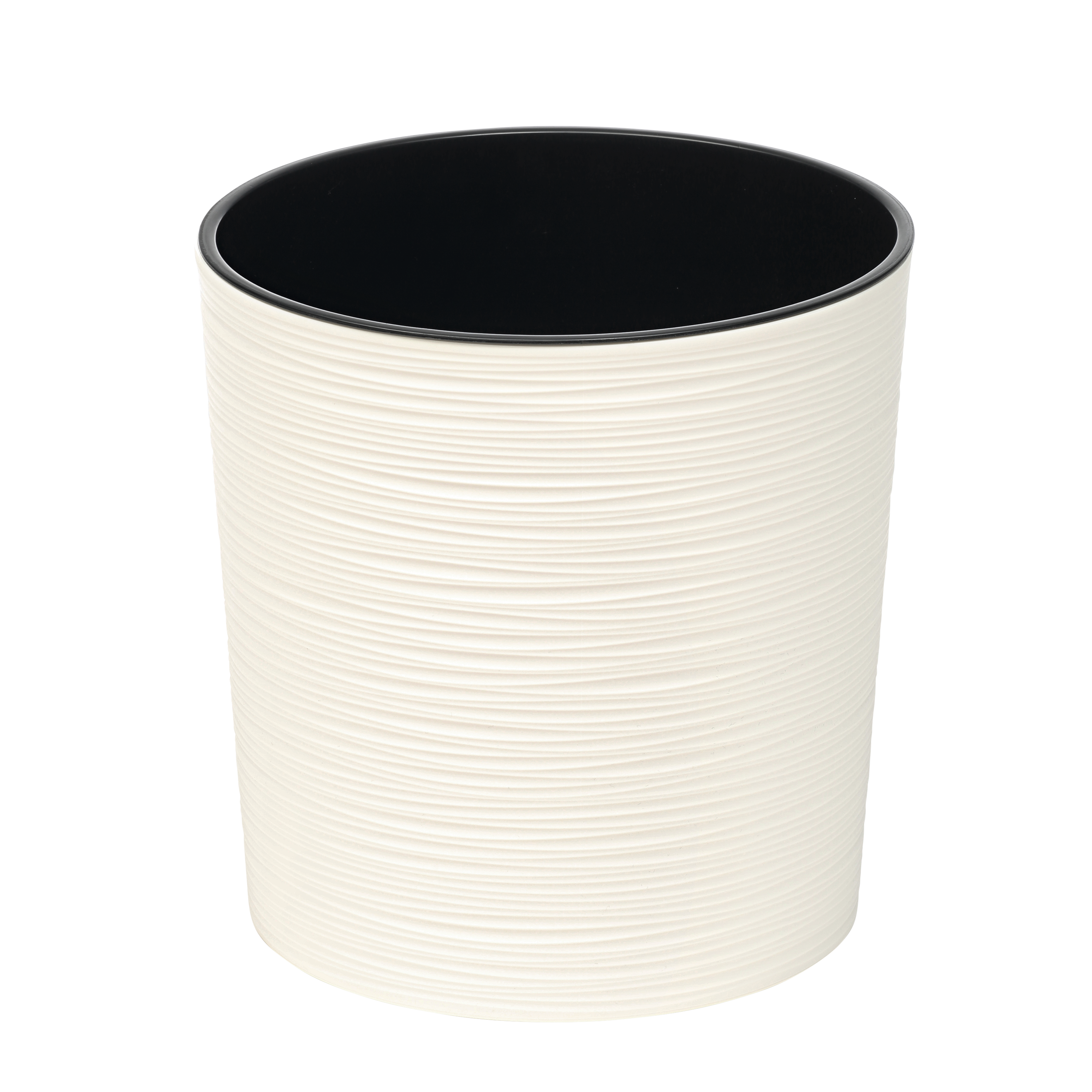 Donica plastikowa Malwa śr.19 cm kremowa Lamela