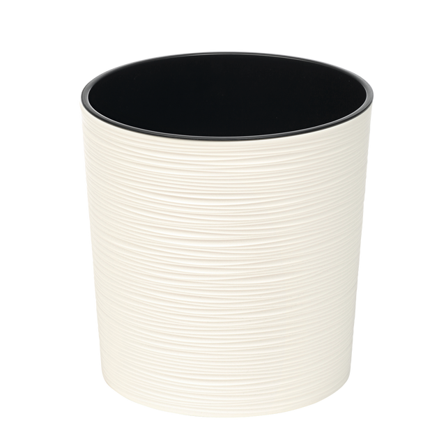Donica plastikowa Malwa śr.19 cm kremowa Lamela