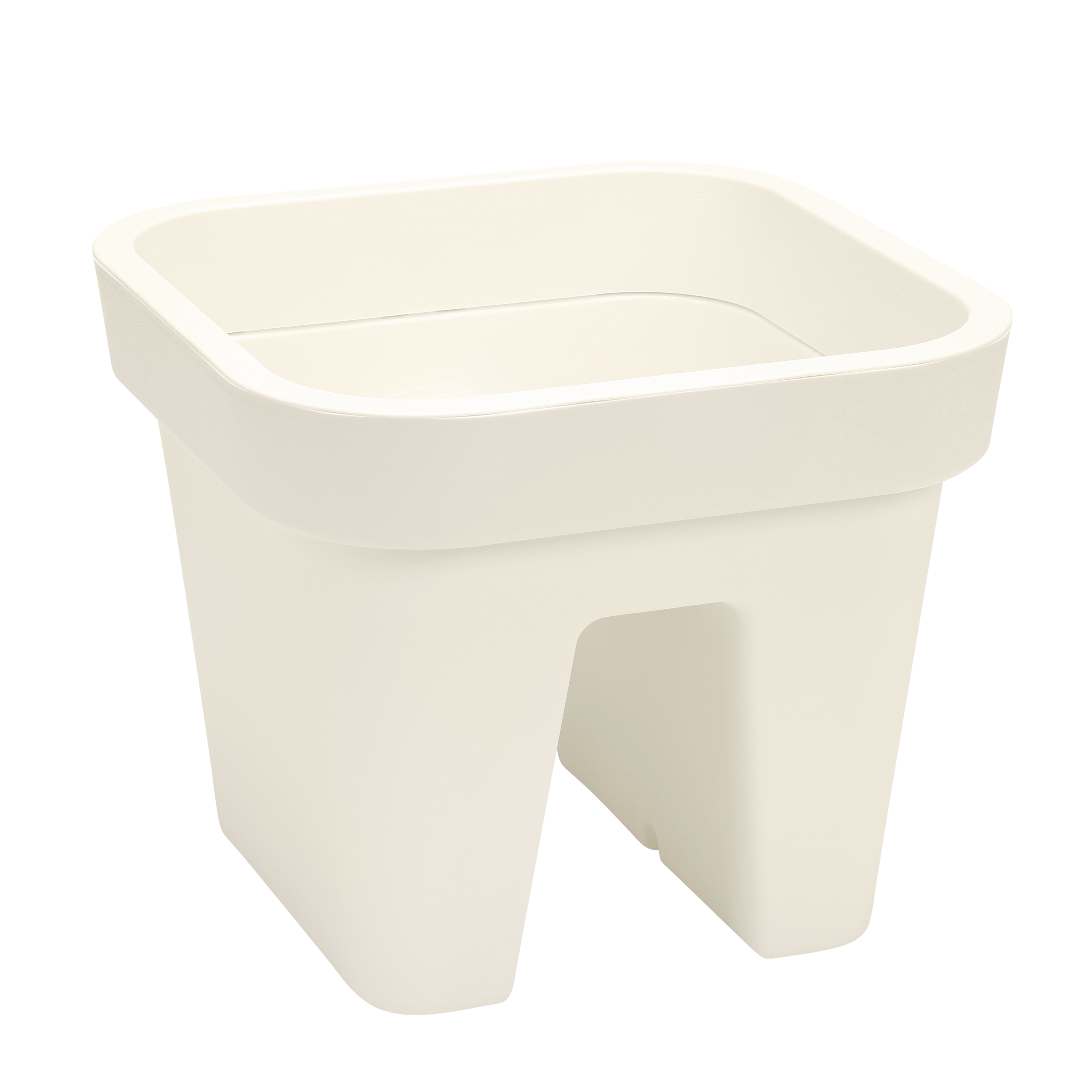 Donica balkonowa na balustradę Lobelia 29x29 cm kremowa Lamela