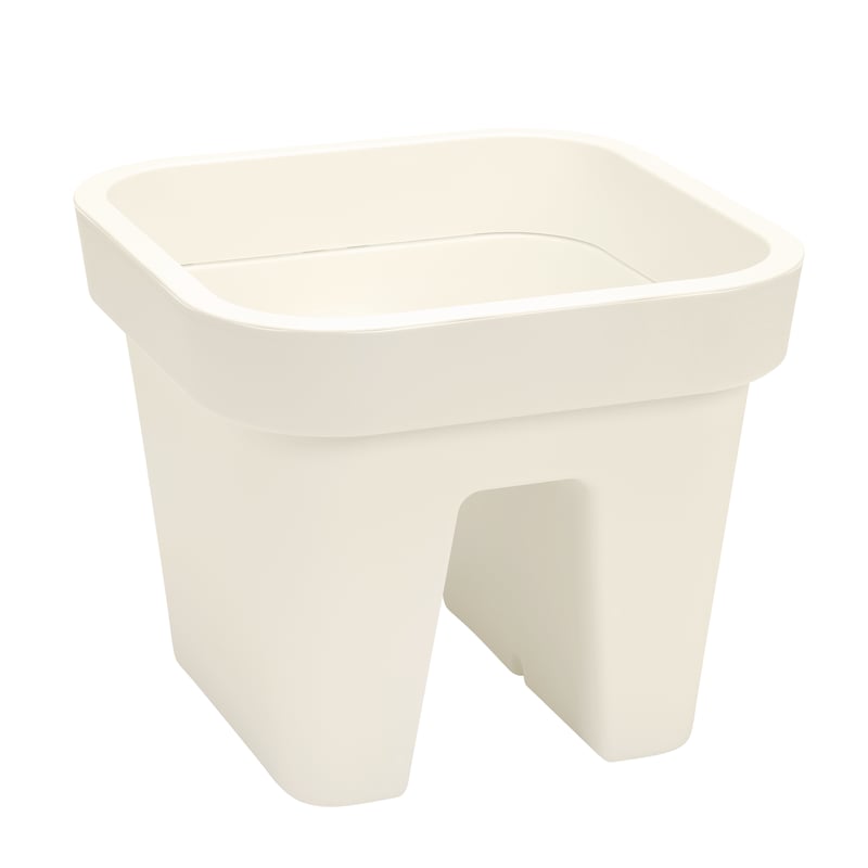 Donica balkonowa na balustradę Lobelia 29x29 cm kremowa Lamela