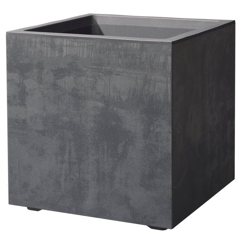 Donica ze zbiornikiem Cubo 25x25 cm antracyt Deroma