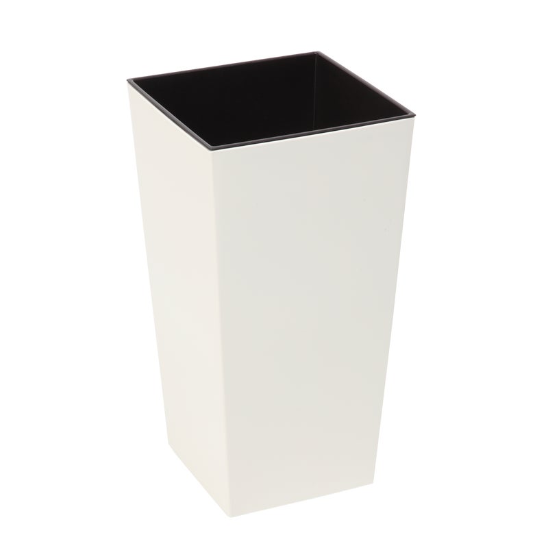 Donica wysoka Finezja 25x25 cm kremowa Lamela