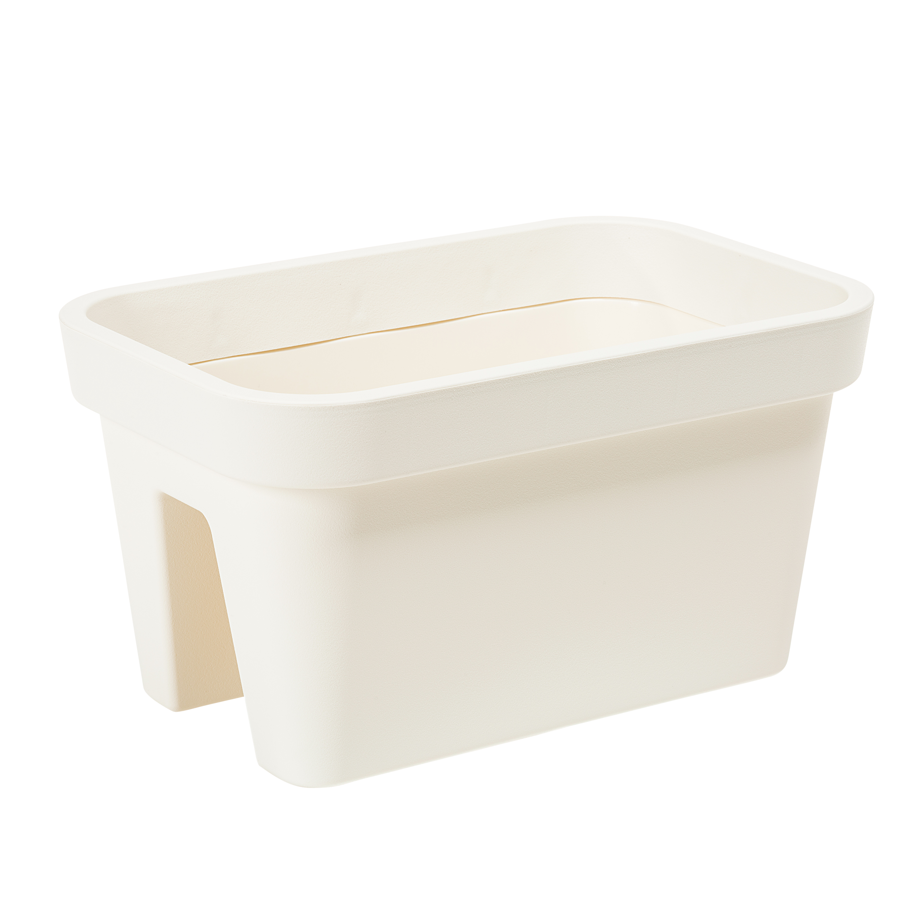 Donica balkonowa na balustradę Lobelia 45x29 cm kremowa Lamela