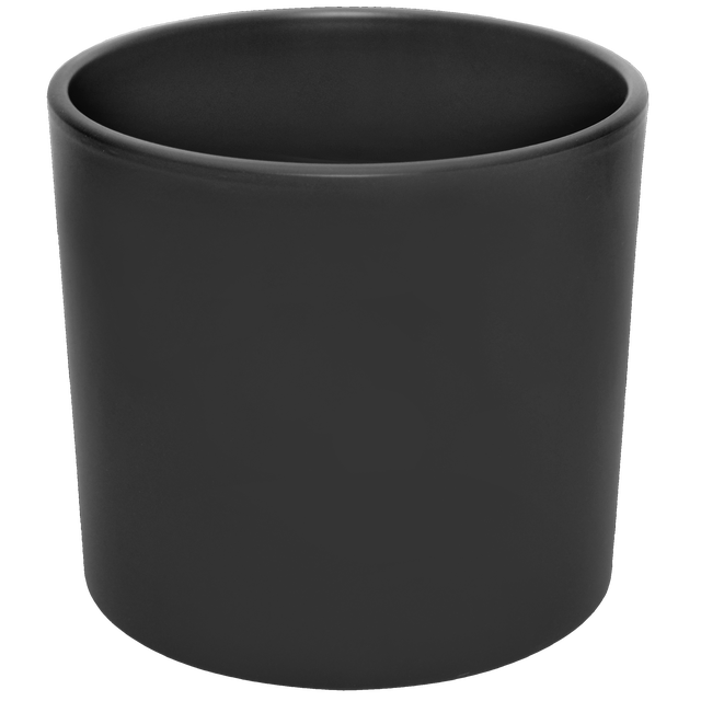 Osłonka doniczki ceramiczna Walec 23cm czarna mat Ceramik