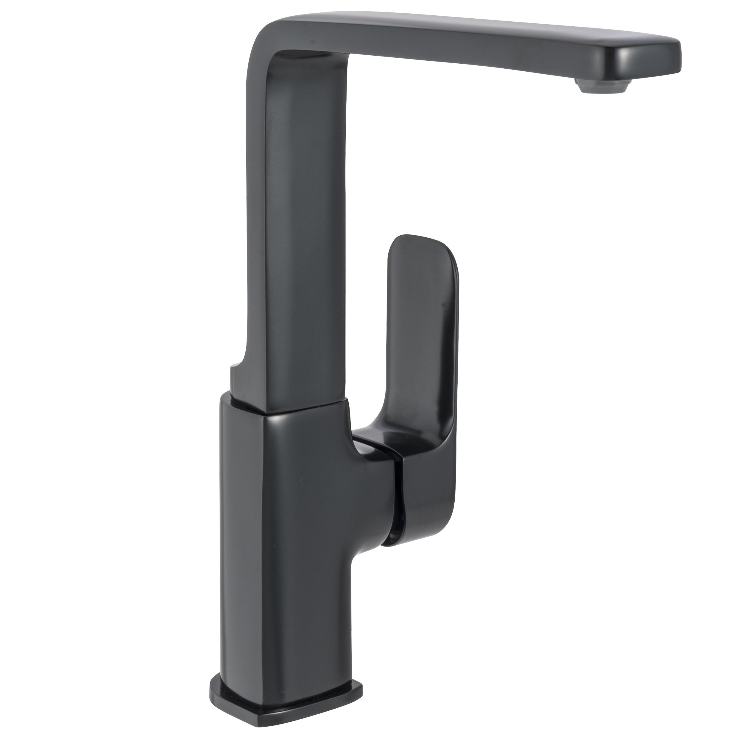 Grifo de cocina monomando con cano alto DELINIA Remix New negro mate Leroy Merlin