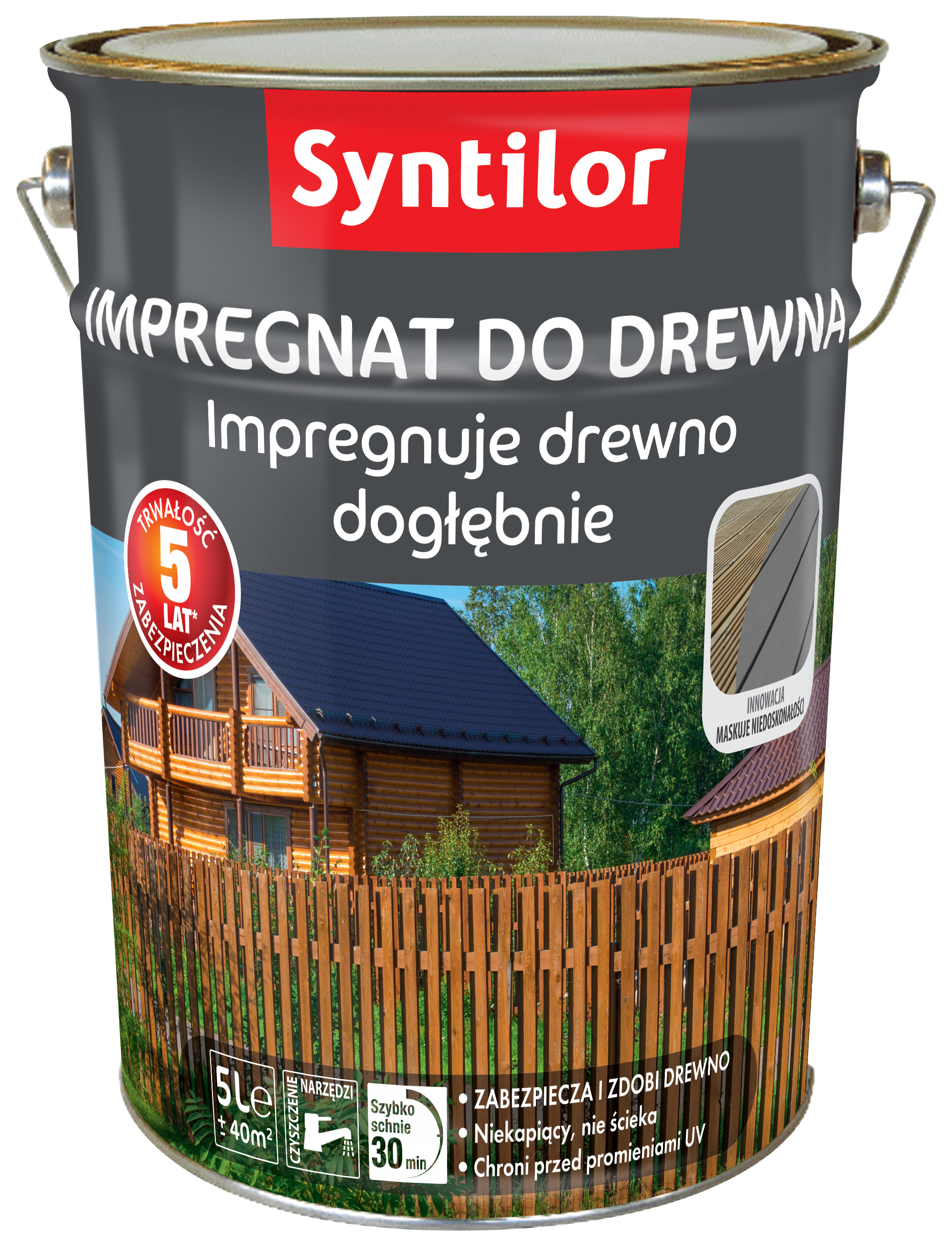 Impregnat do drewna 5 l Orzech SYNTILOR - 2