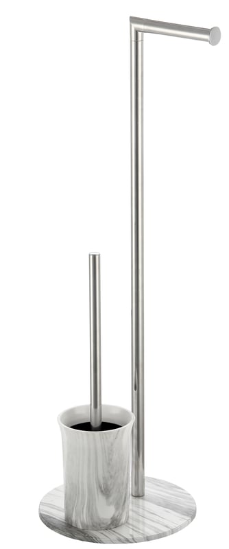Stojak na papier toaletowy i szczotkę toaletową Bianco Bisk