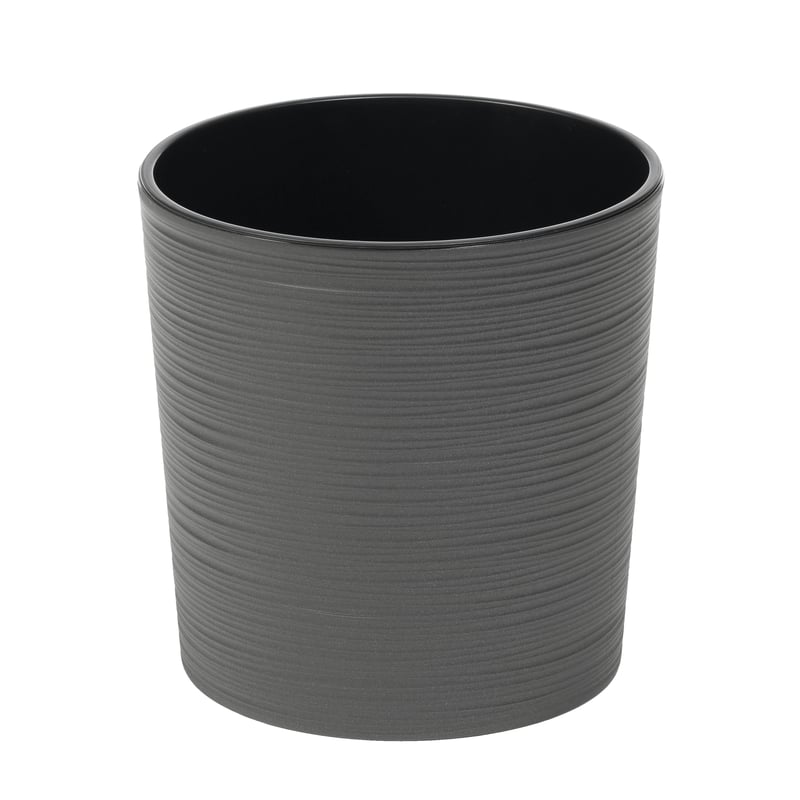Donica plastikowa Malwa śr.19 cm grafitowa Lamela