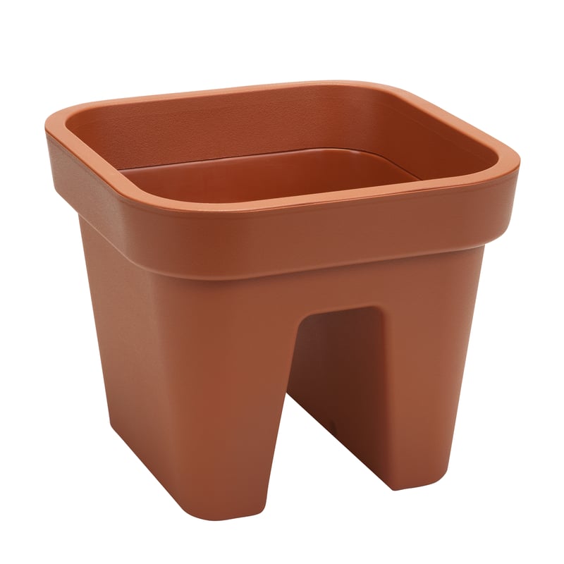 Donica balkonowa na balustradę Lobelia 29x29 cm ceglasta Lamela