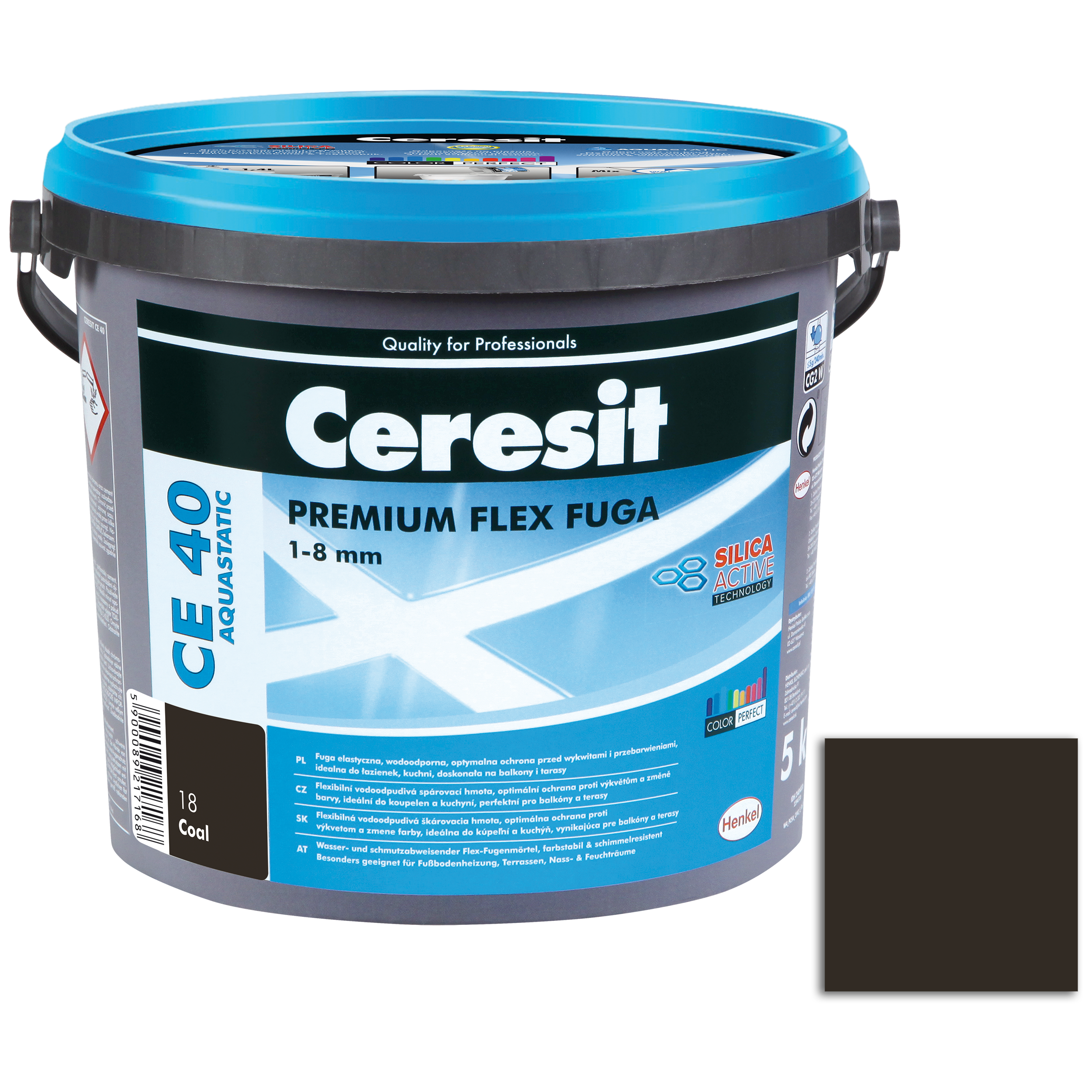 Fuga cementowa wodoodporna CE40 18 czarny 5 kg Ceresit - Leroy Merlin