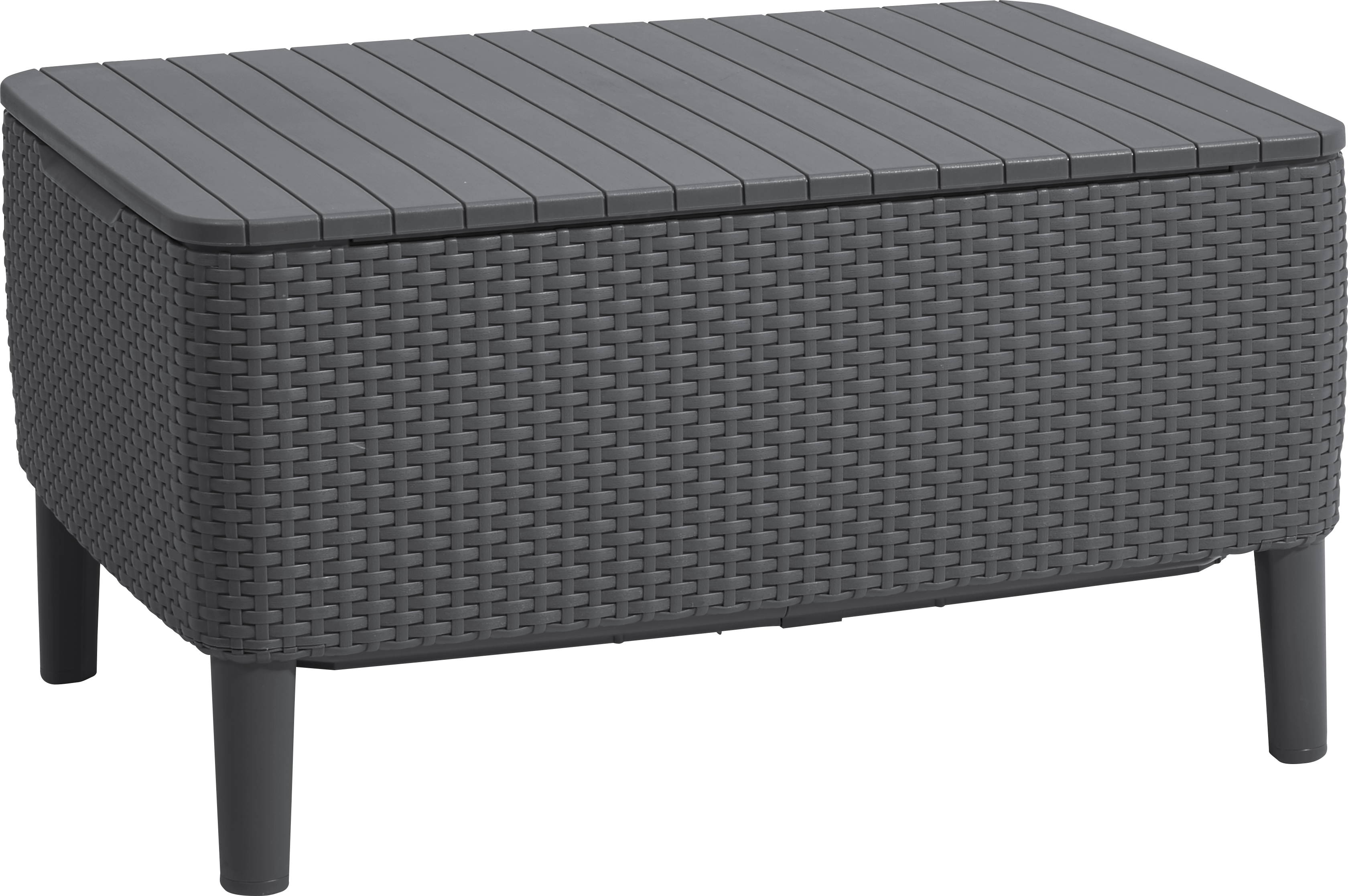 Stolik ogrodowy ze schowkiem Salemo 56x76 cm antracytowy Keter