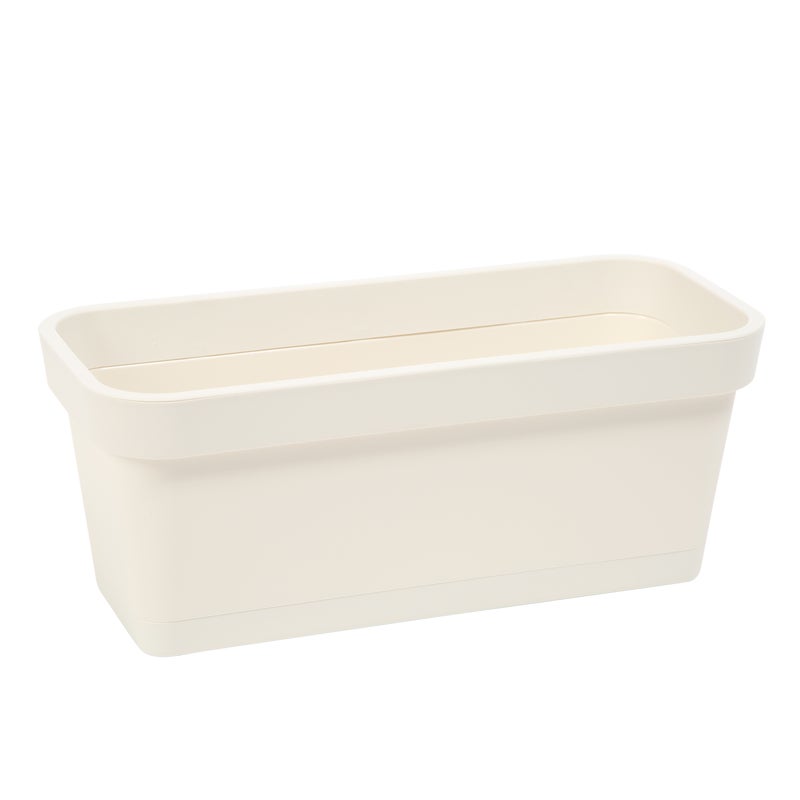 Donica balkonowa na balustradę Lobelia 40x17 cm kremowa Lamela