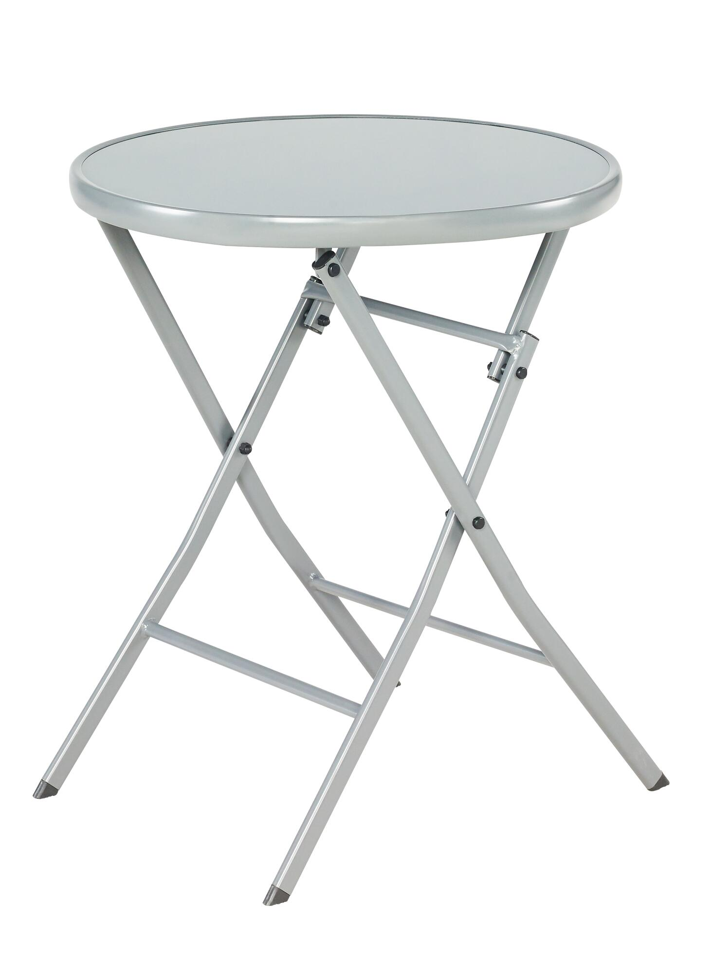 Stolik balkonowy składany Emys 60 cm srebrny Naterial