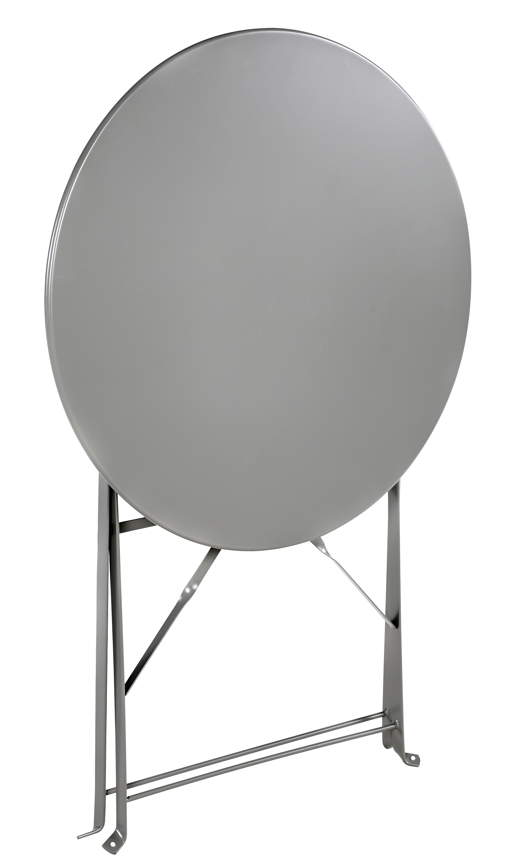 Tavolo da pranzo per giardino pieghevole Flora NATERIAL struttura e superficie in acciaio grigio per 2 persone 60x60cm - 4