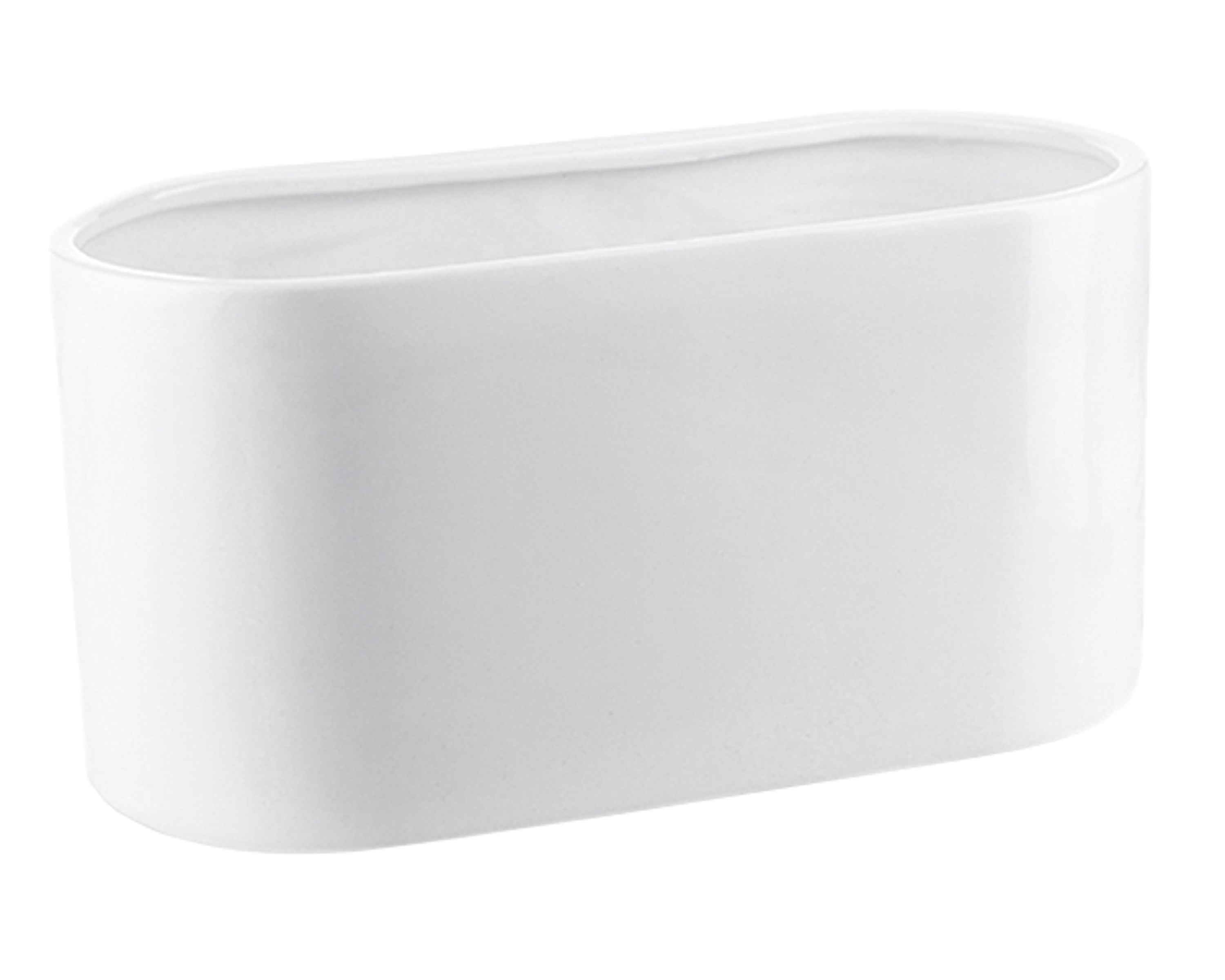 Osłonka doniczki ceramiczna Capri 25x13.5cm biała