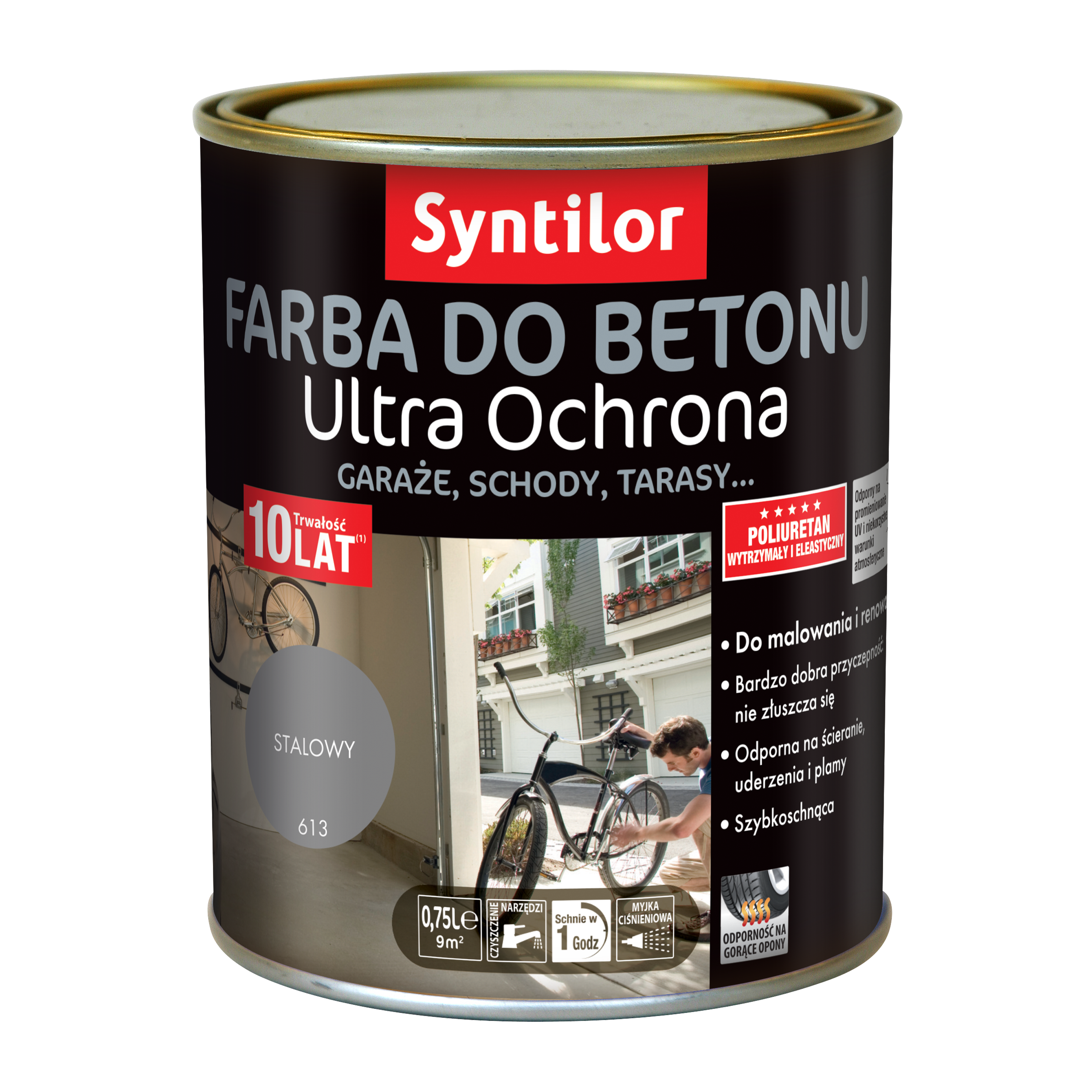 Farba do betonu ULTRA OCHRONA 0.75 l Stalowy SYNTILOR