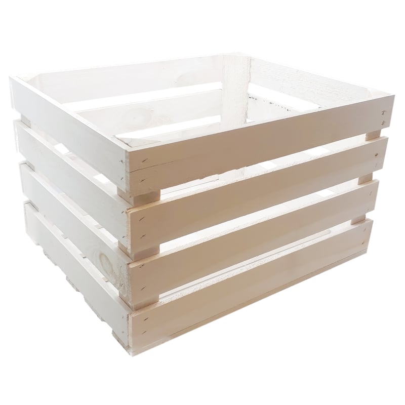 Skrzynka ogrodowa 50x40 cm drewniana biała Tajemniczy Ogród