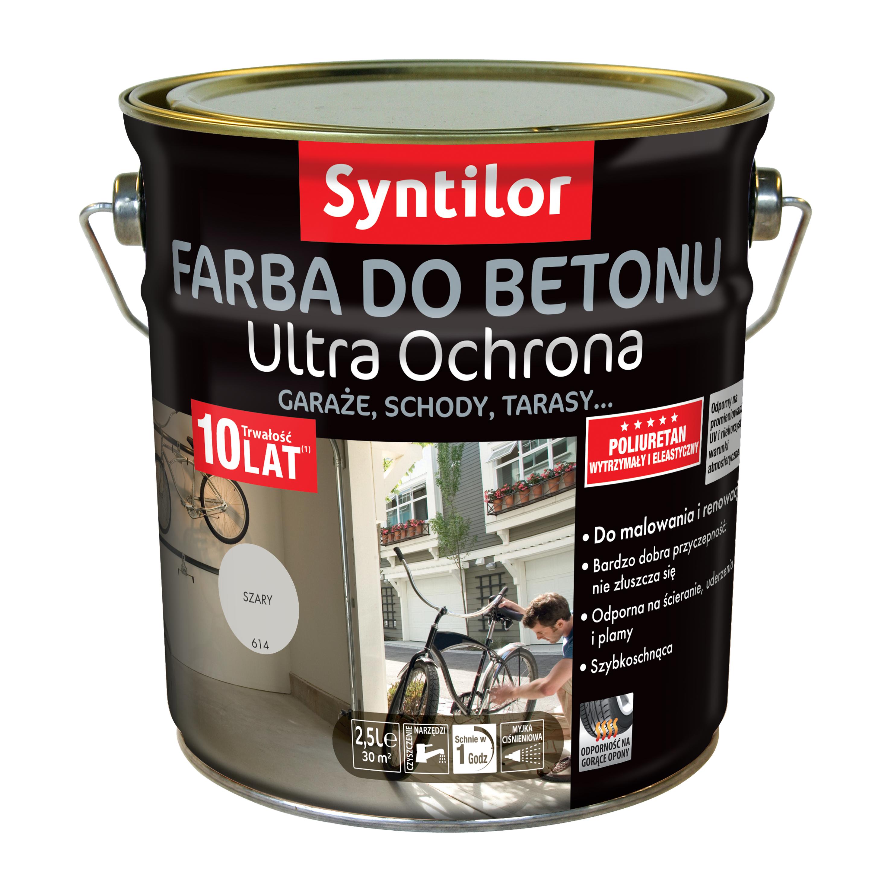 Farba do betonu ULTRA OCHRONA 2.5 l Szary SYNTILOR