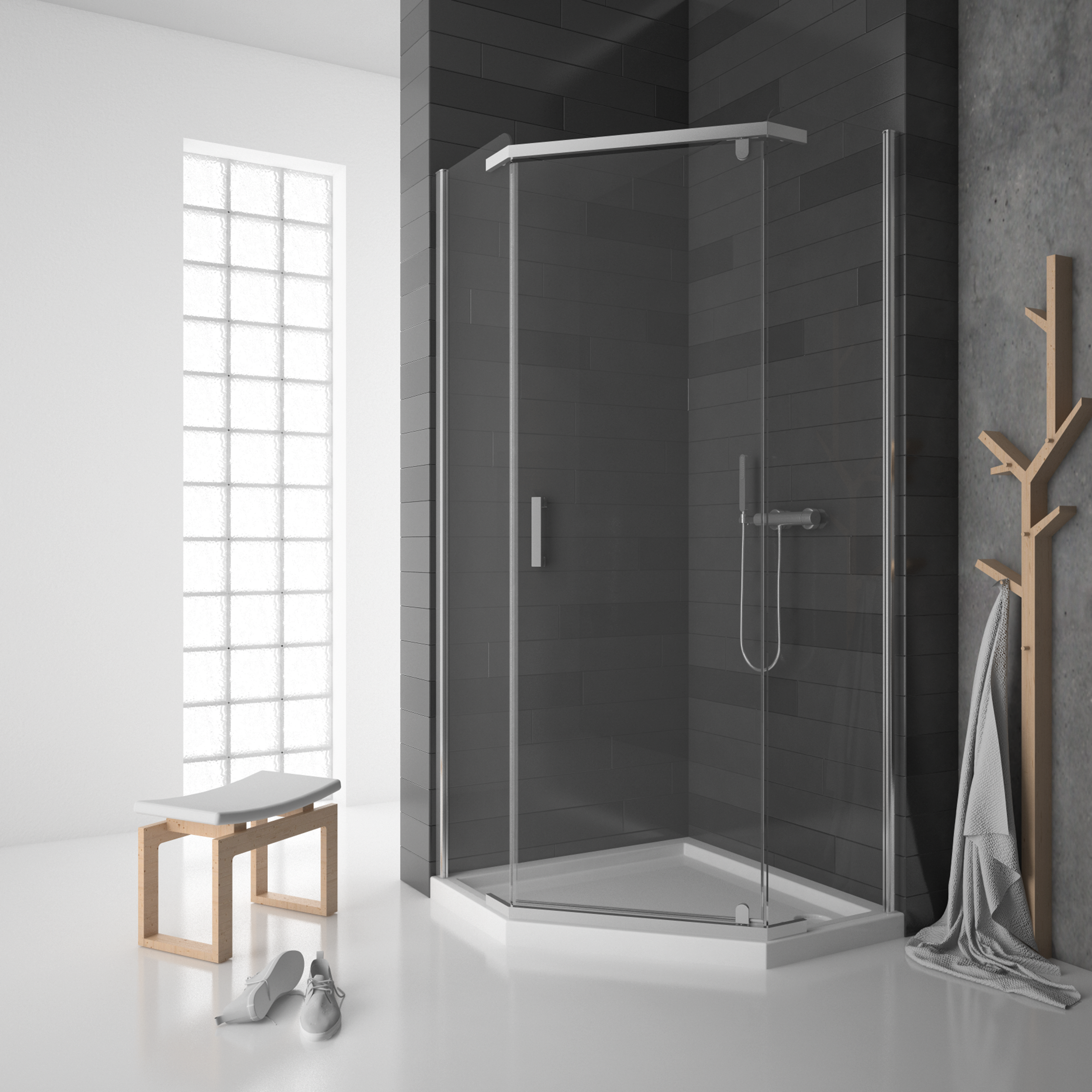 Kabina prysznicowa 80 x 80 x 195 cm Perfetto Wellneo - 2