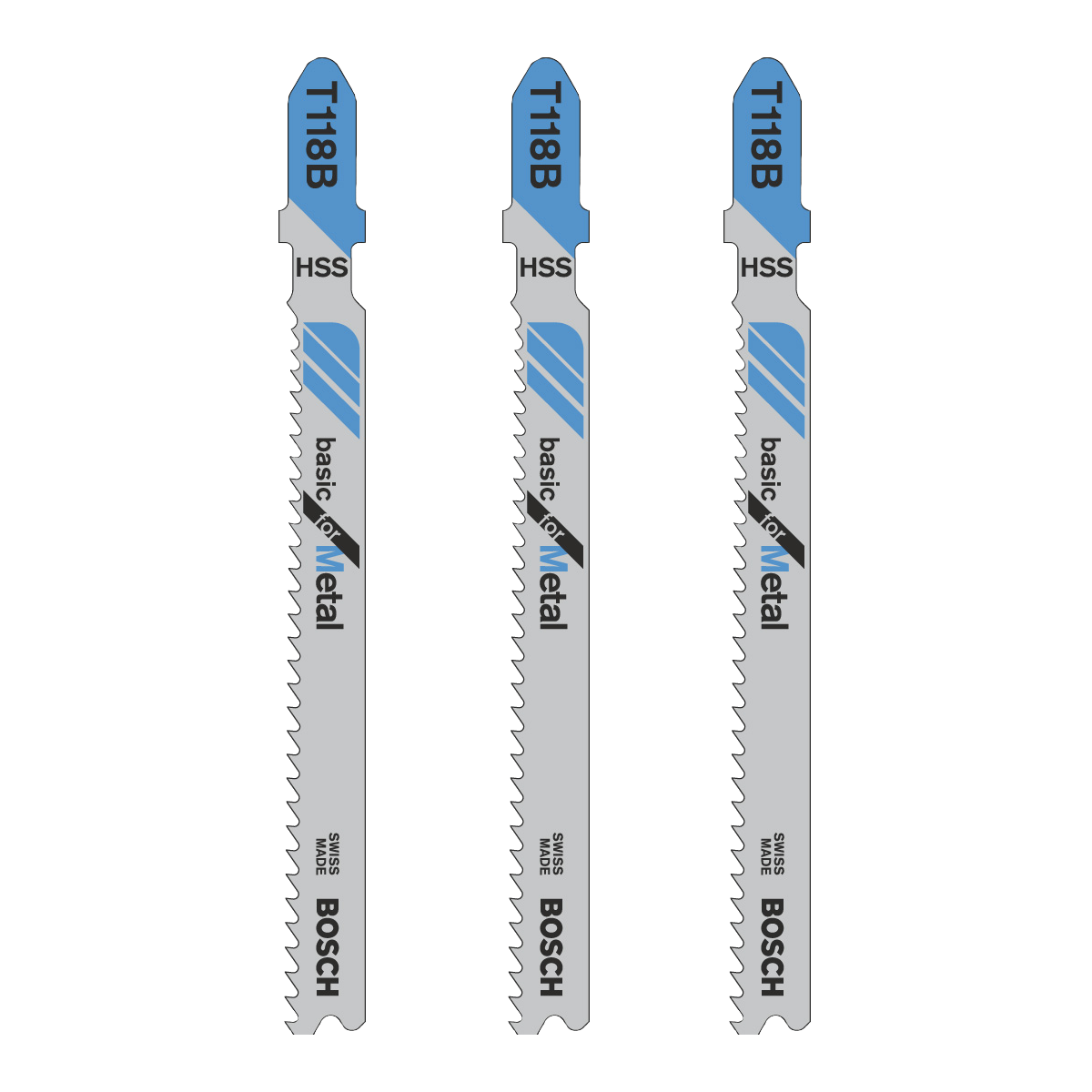 Brzeszczot do wyrzynarki T do metalu i aluminium 2.5 - 6 mm basic for metal T118B 3 szt. BOSCH