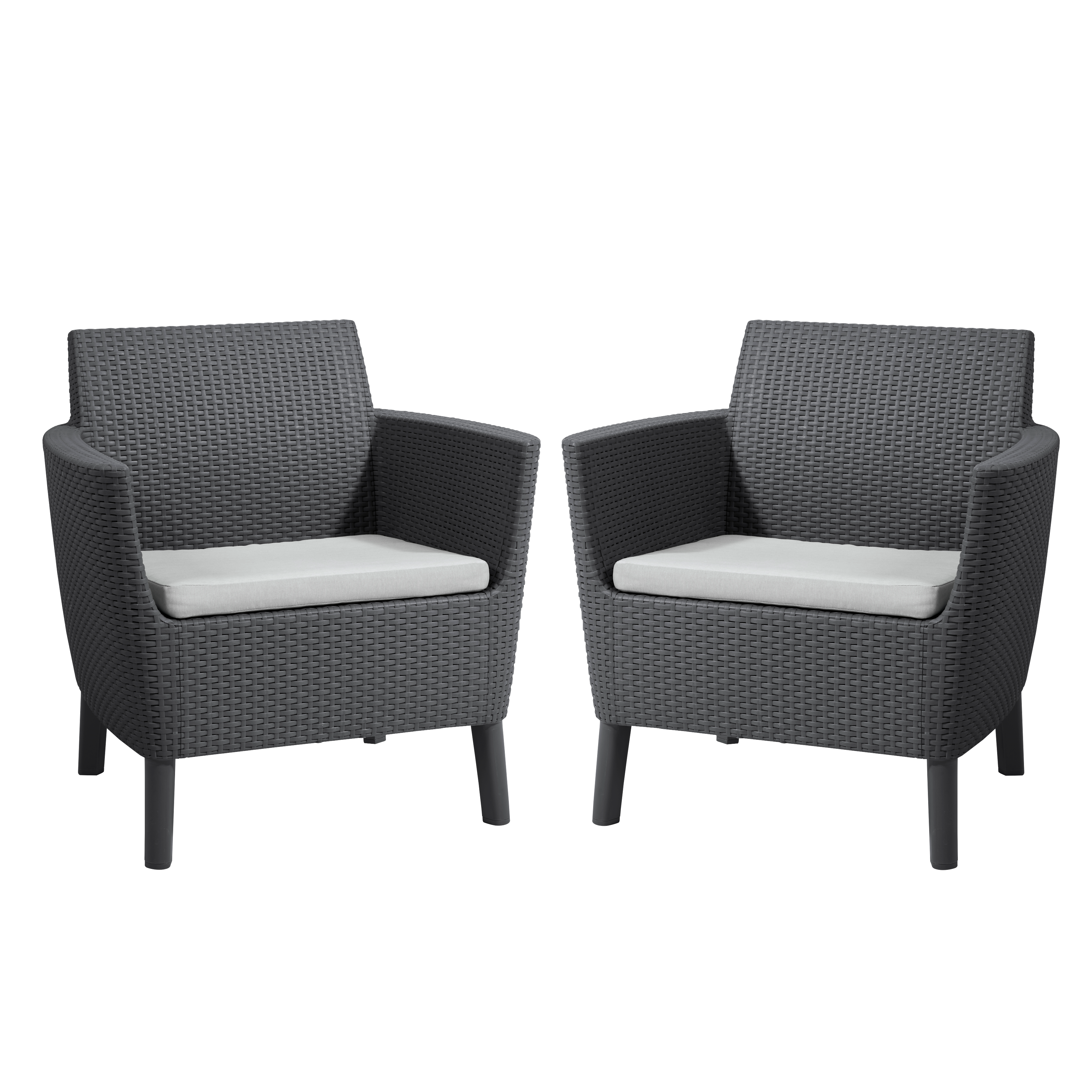 Fotel ogrodowy Salemo 2 szt. Keter antracytowy