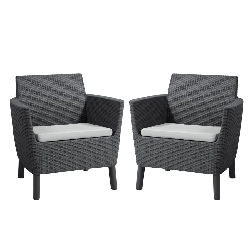 Fotel ogrodowy Salemo 2 szt. Keter antracytowy