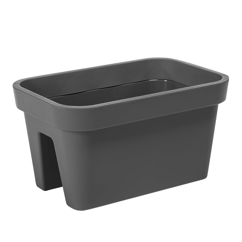 Donica balkonowa na balustradę Lobelia 45x29 cm antracyt Lamela