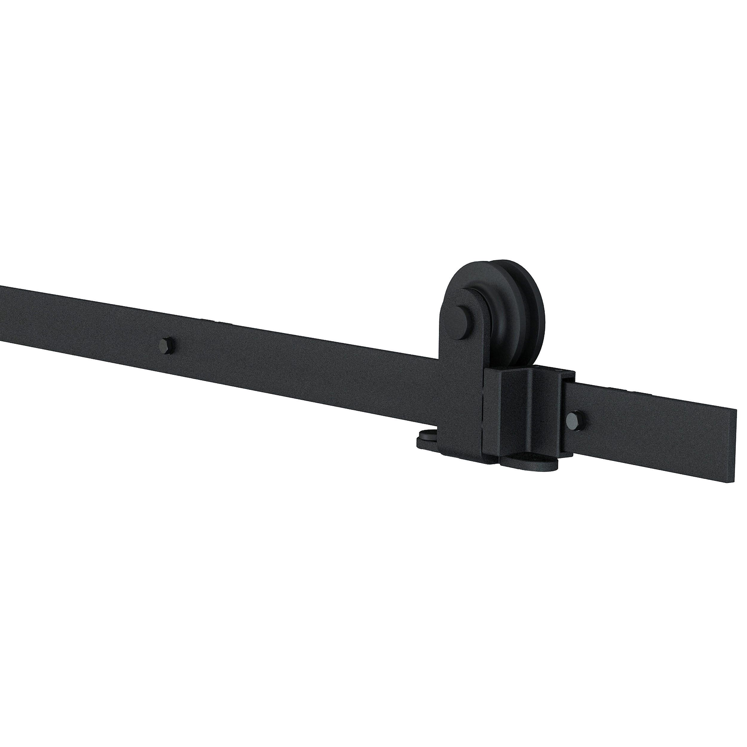 Guía puerta corredera aluminio negro Industrial recortable pared 180cm Artens - 30