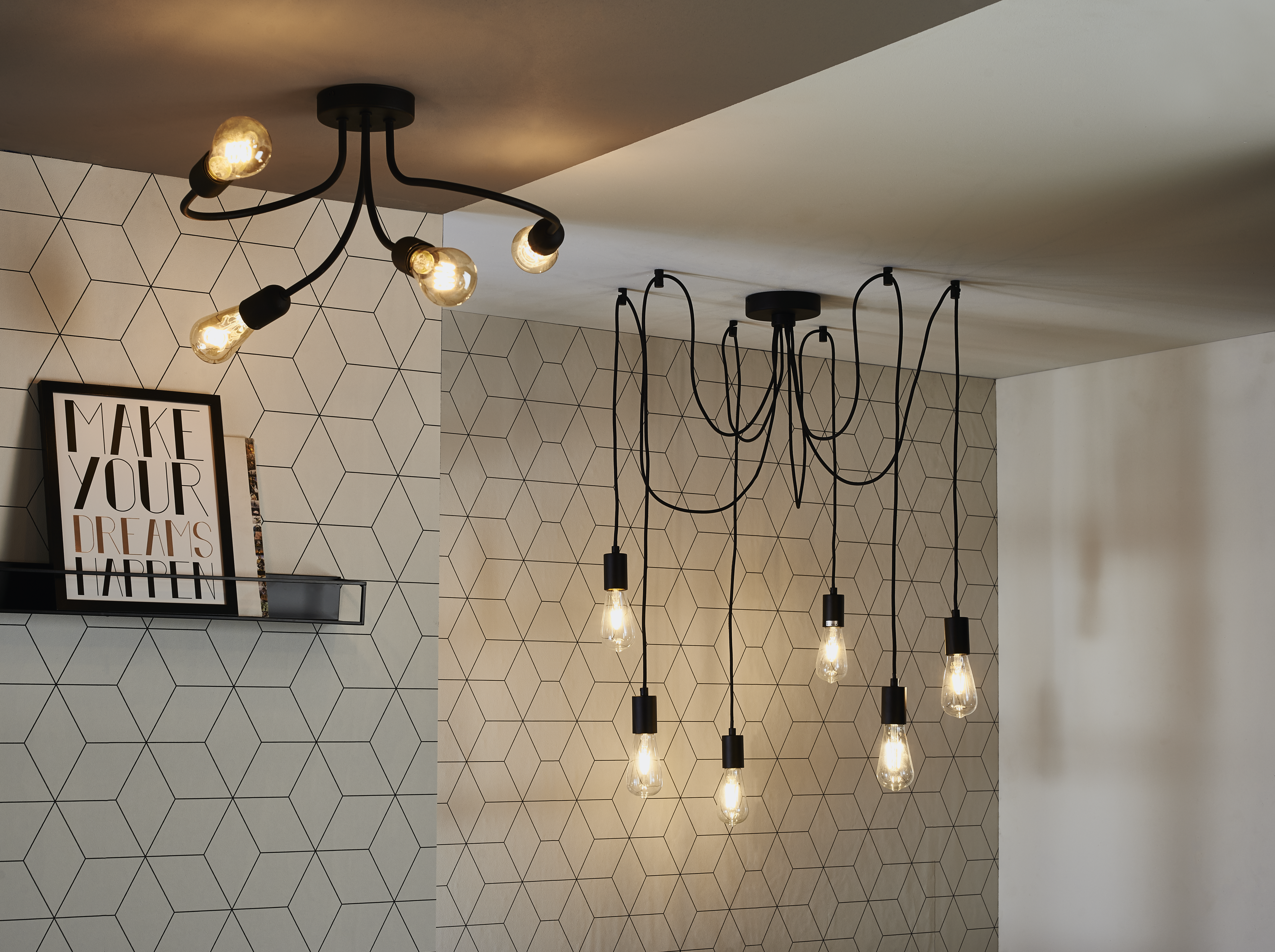 Lampa wisząca Easly czarna E27 INSPIRE - 4