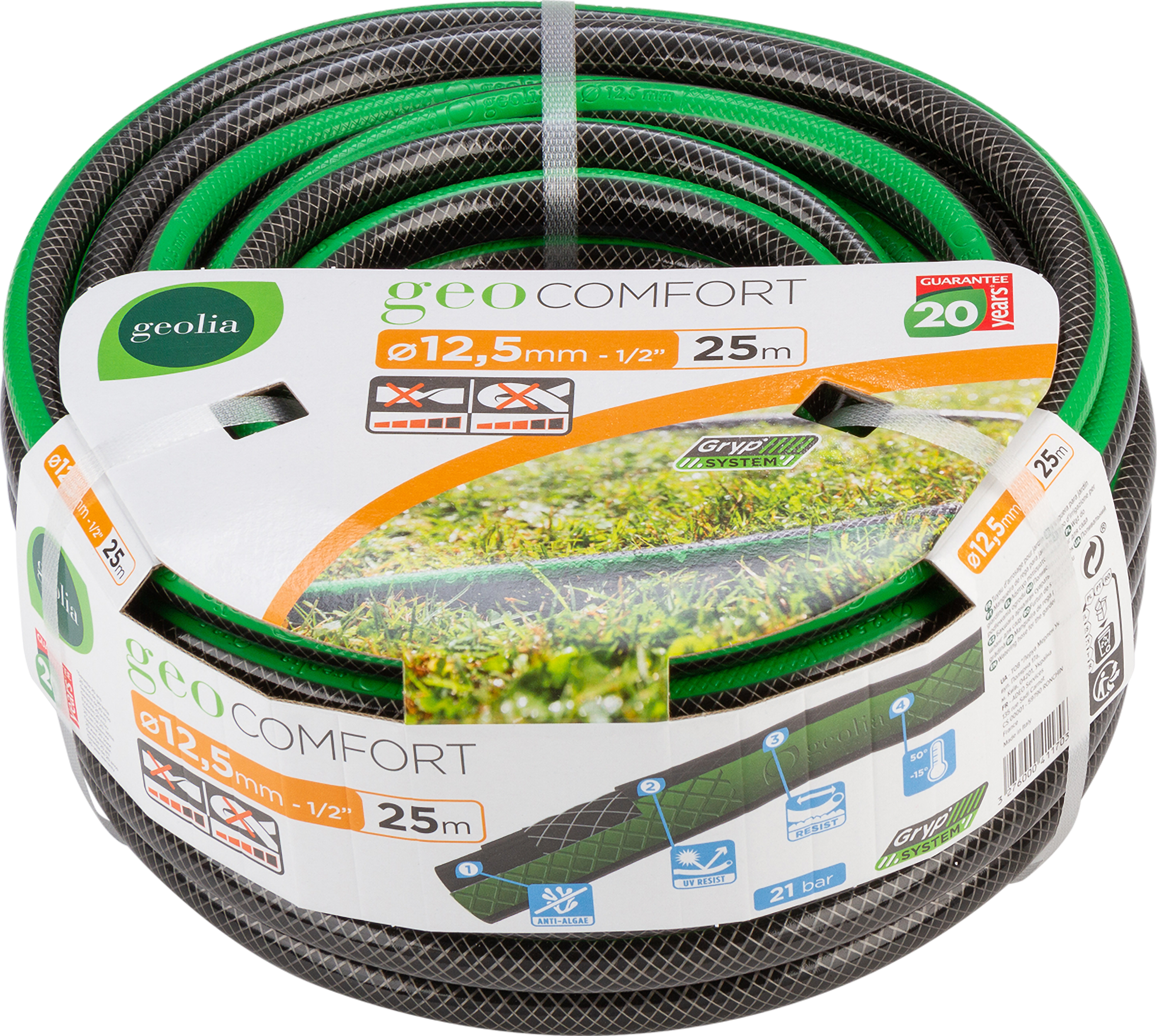 Wąż ogrodowy 12.5 mm(1/2") 25 m Geolia Comfort