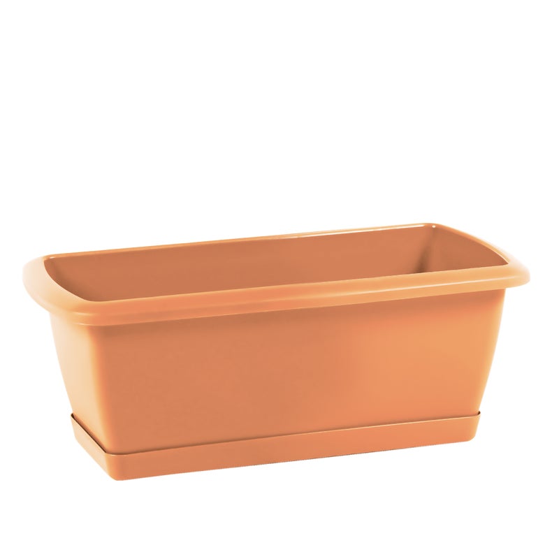 Skrzynka balkonowa 39.2x18.4 cm terakota z podstawką Prosperplast