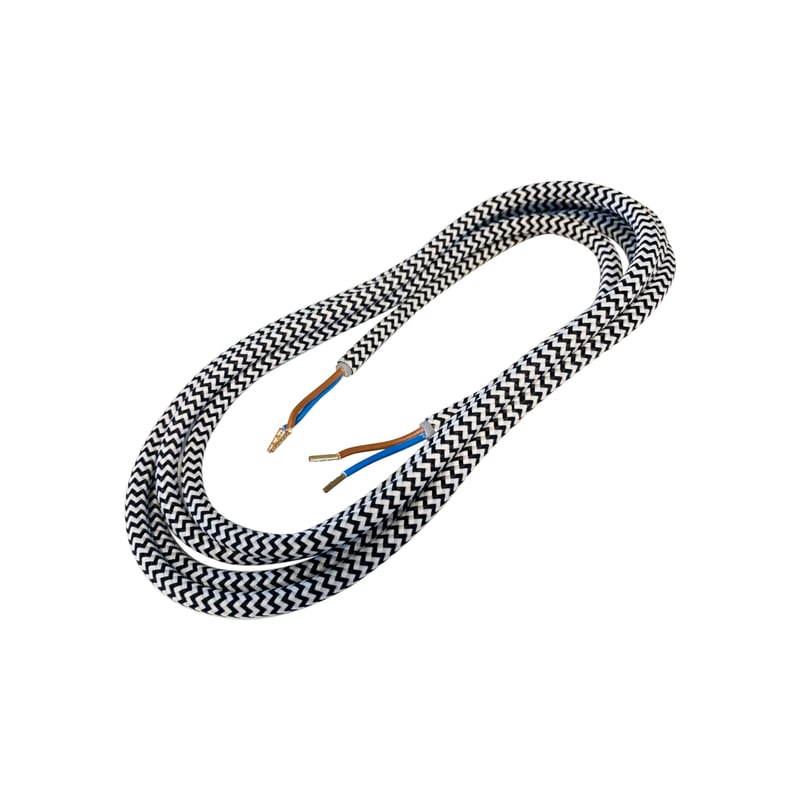 Przewód ELEKTRYCZNY DIC0430 W OPLOCIE CZARNO-BIAŁY 3 m DPM SOLID